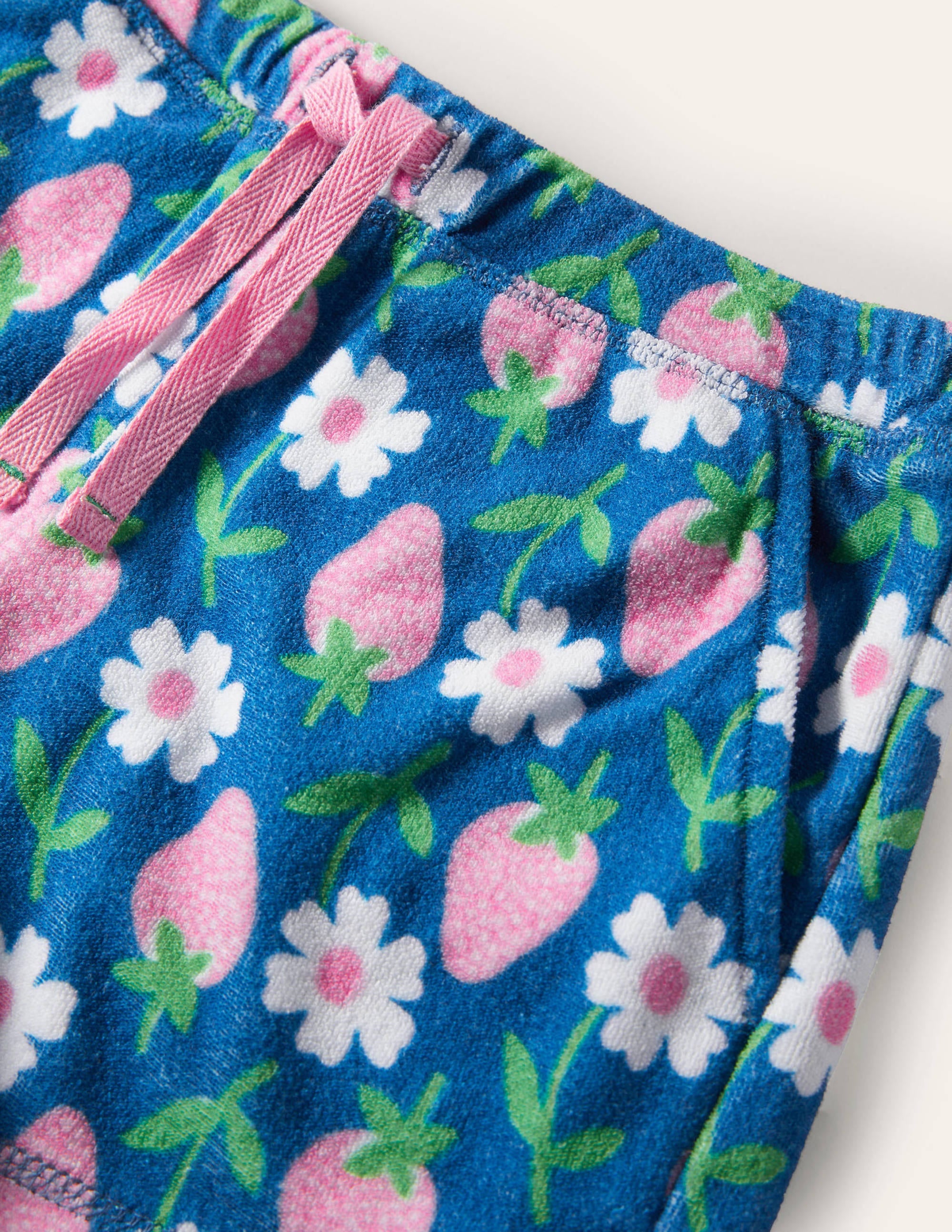 Frottee-Shorts-Strahlendes Marineblau, Erdbeeren - Image 3