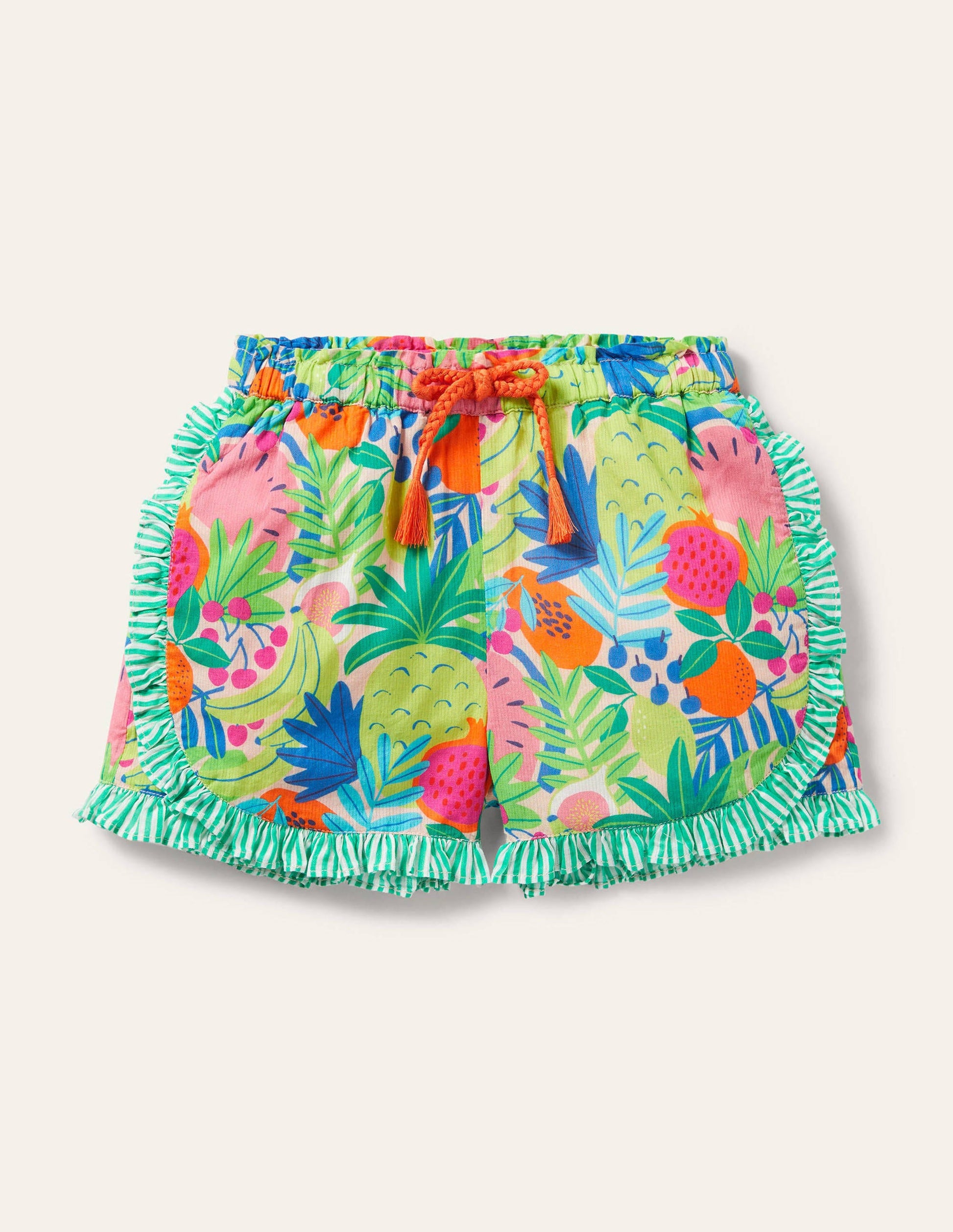 Short volanté à motif pêle-mêle-Fruit tropical multi-1