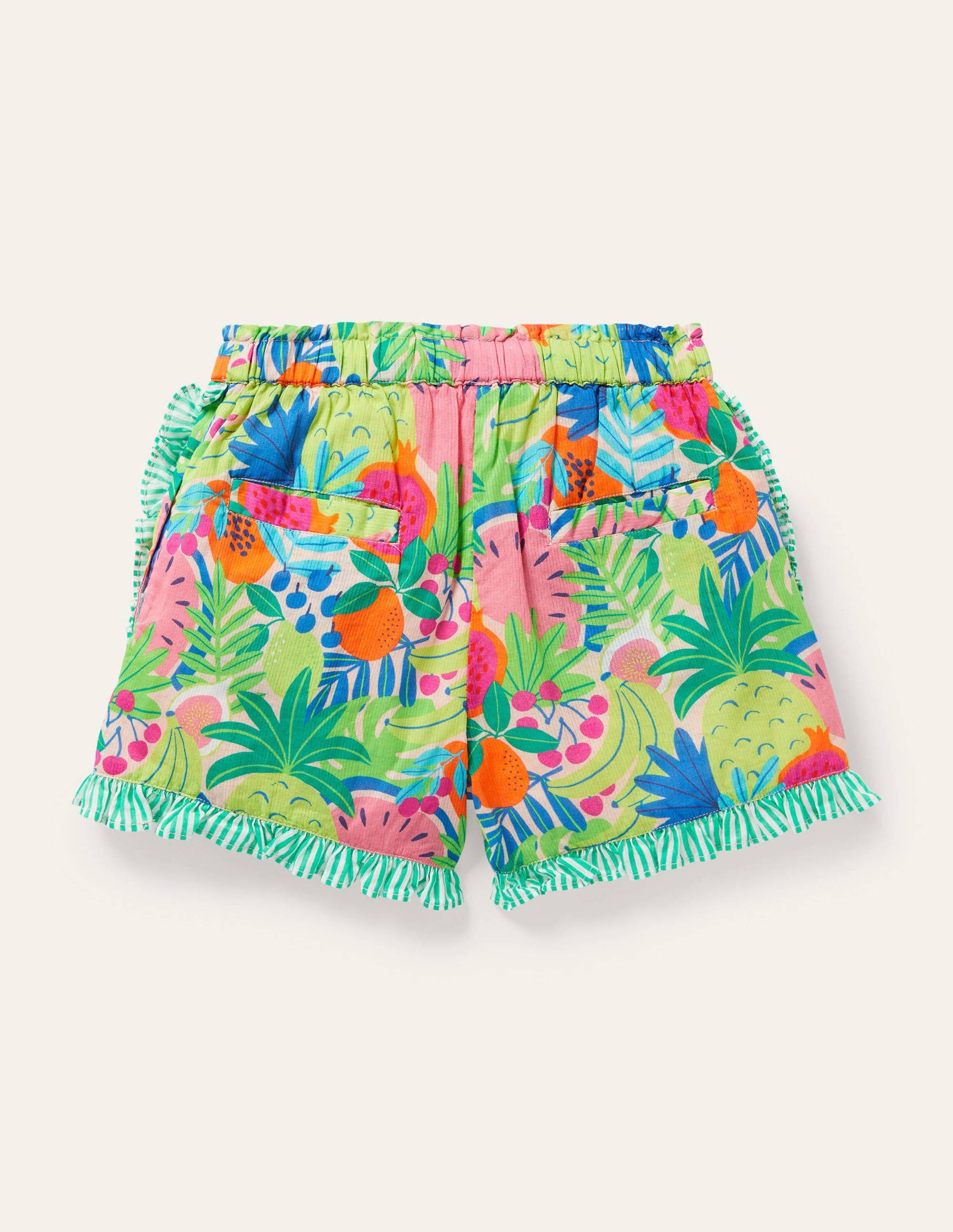 Short volanté à motif pêle-mêle-Fruit tropical multi-2