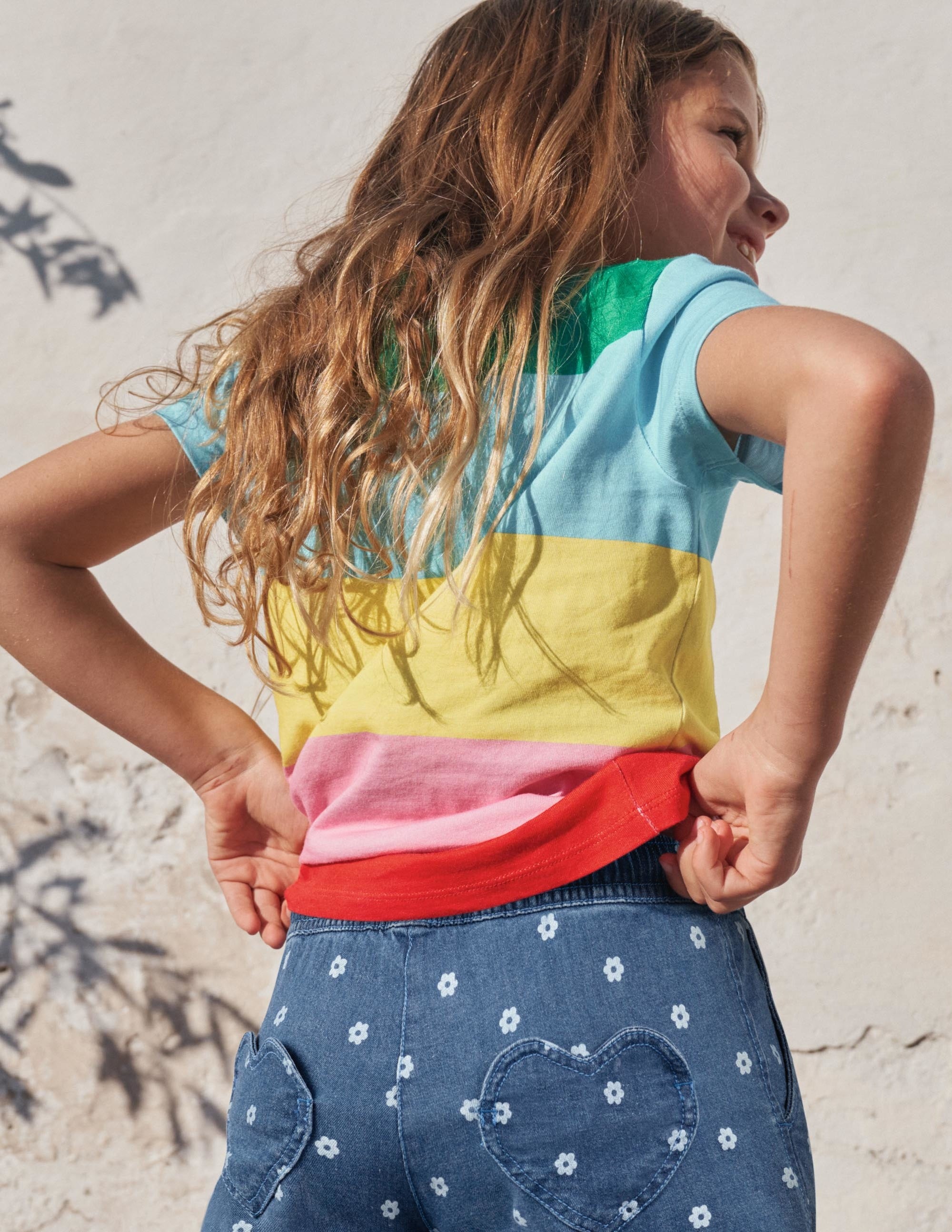Kurzärmliges Bretonshirt-Bunt, Gestreift - Image 4