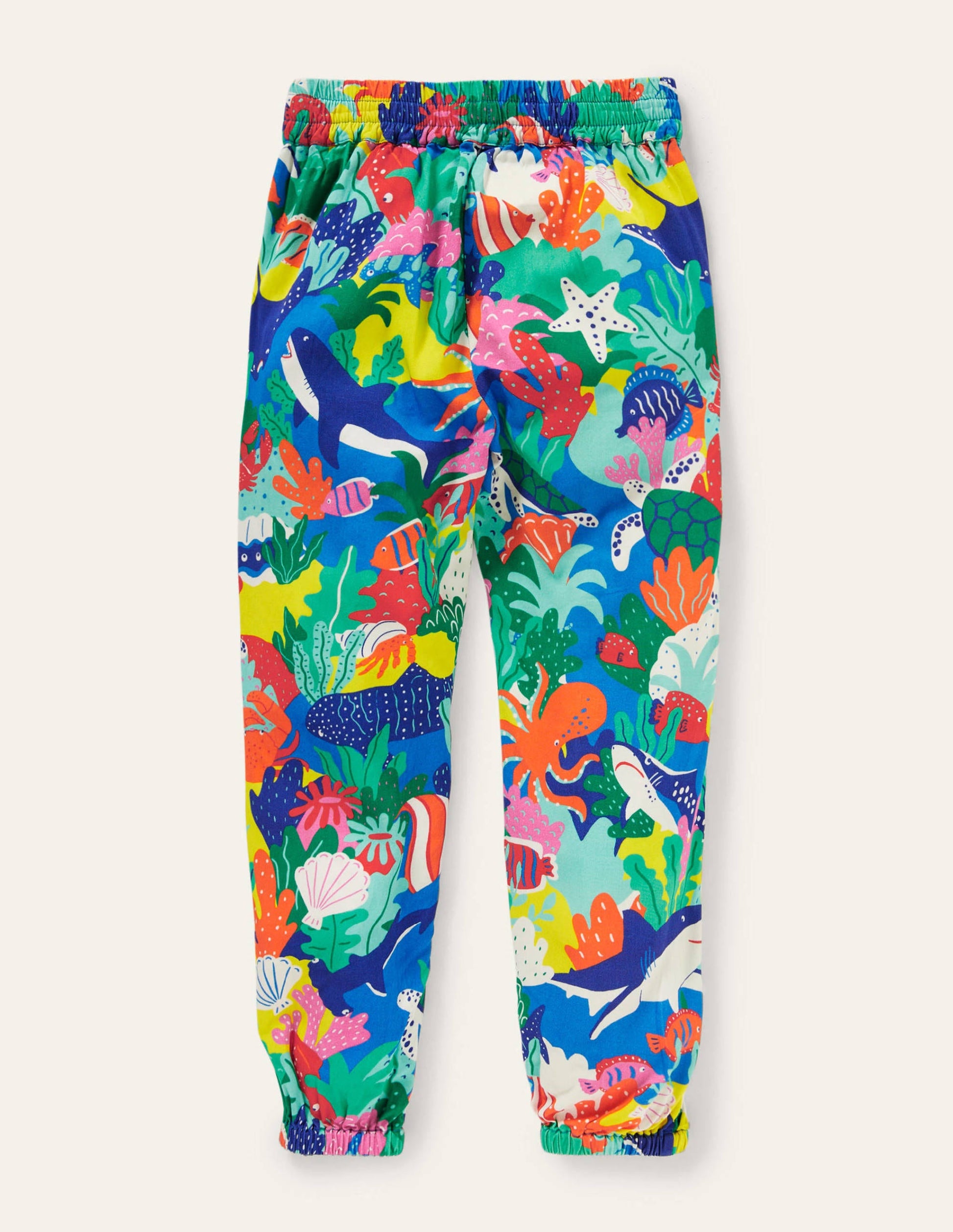 Lässige gemusterte Webhose-Bunt/Regenbogenfarben, Riffszene-2
