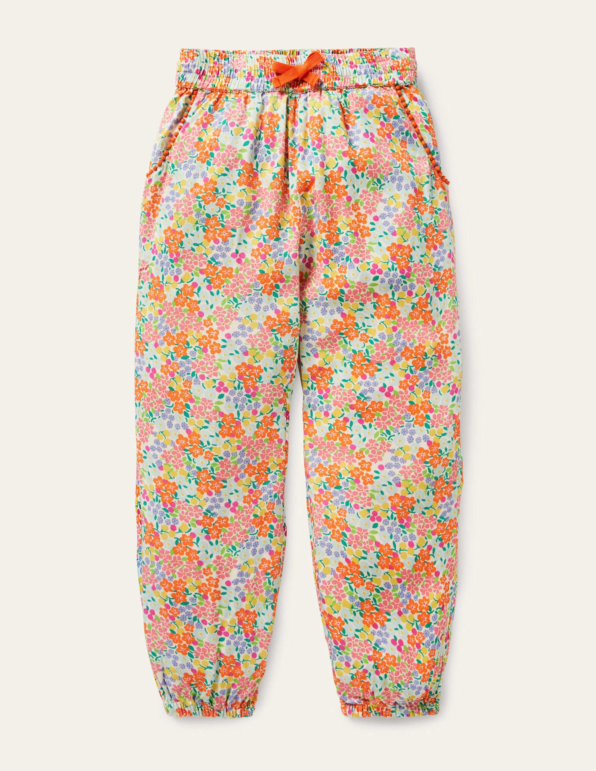 Pantalon tissé décontracté et imprimé-Motif floral tropical multi-1