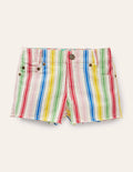 Denim-Shorts-Bunt, Gestreift