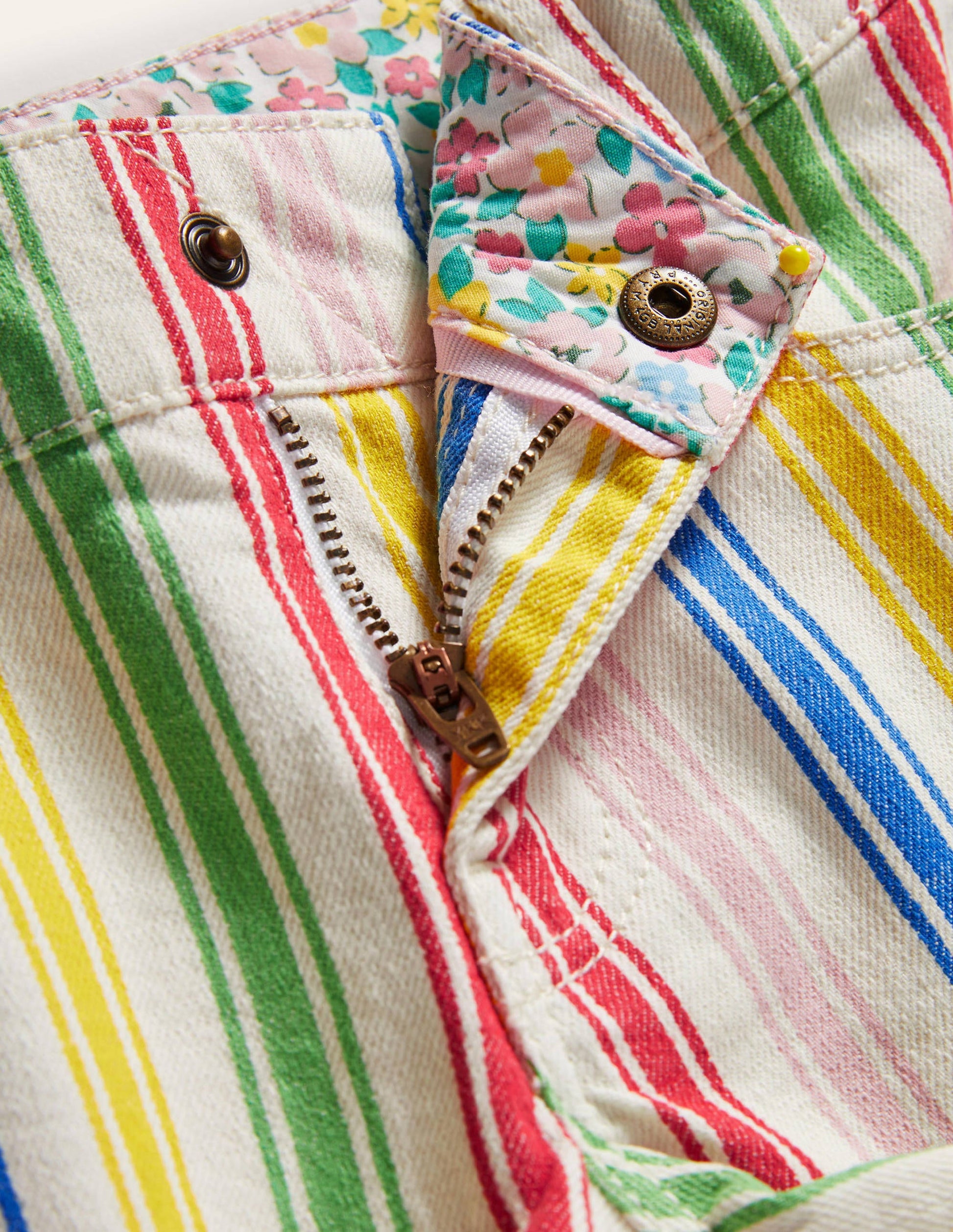 Denim-Shorts-Bunt, Gestreift-3
