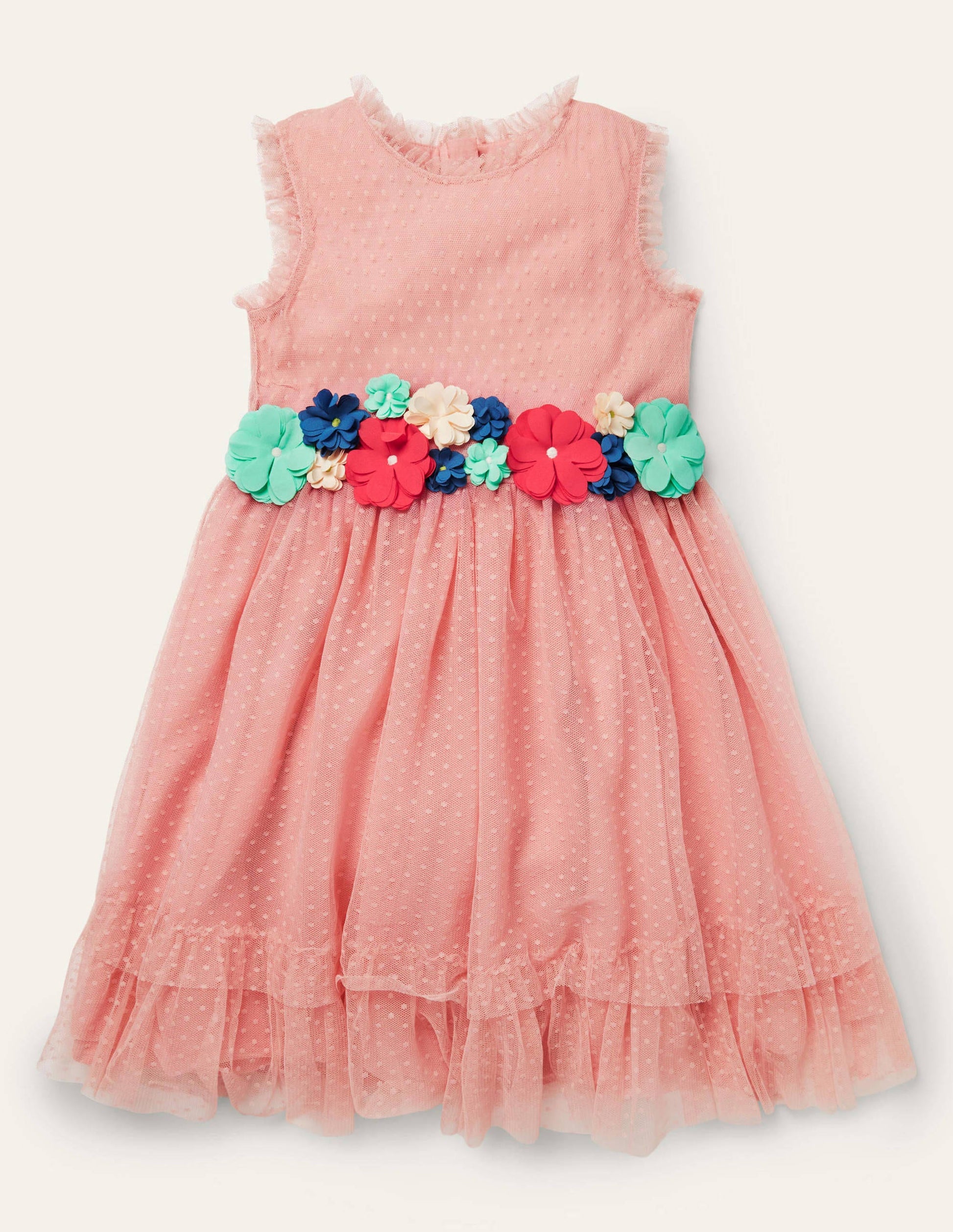 Robe à fleurs-Rose fleur d'amandier-1