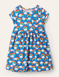 Robe fun en jersey à manches courtes-Arcs-en-ciel Love bleu marocain