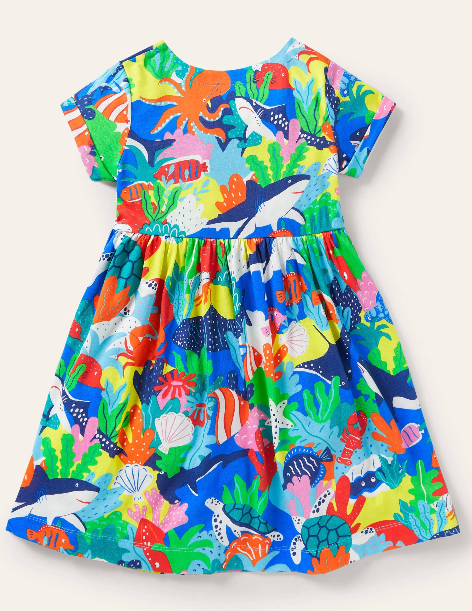 Robe fun en jersey à manches courtes-Récif arc-en-ciel multi - Image 2