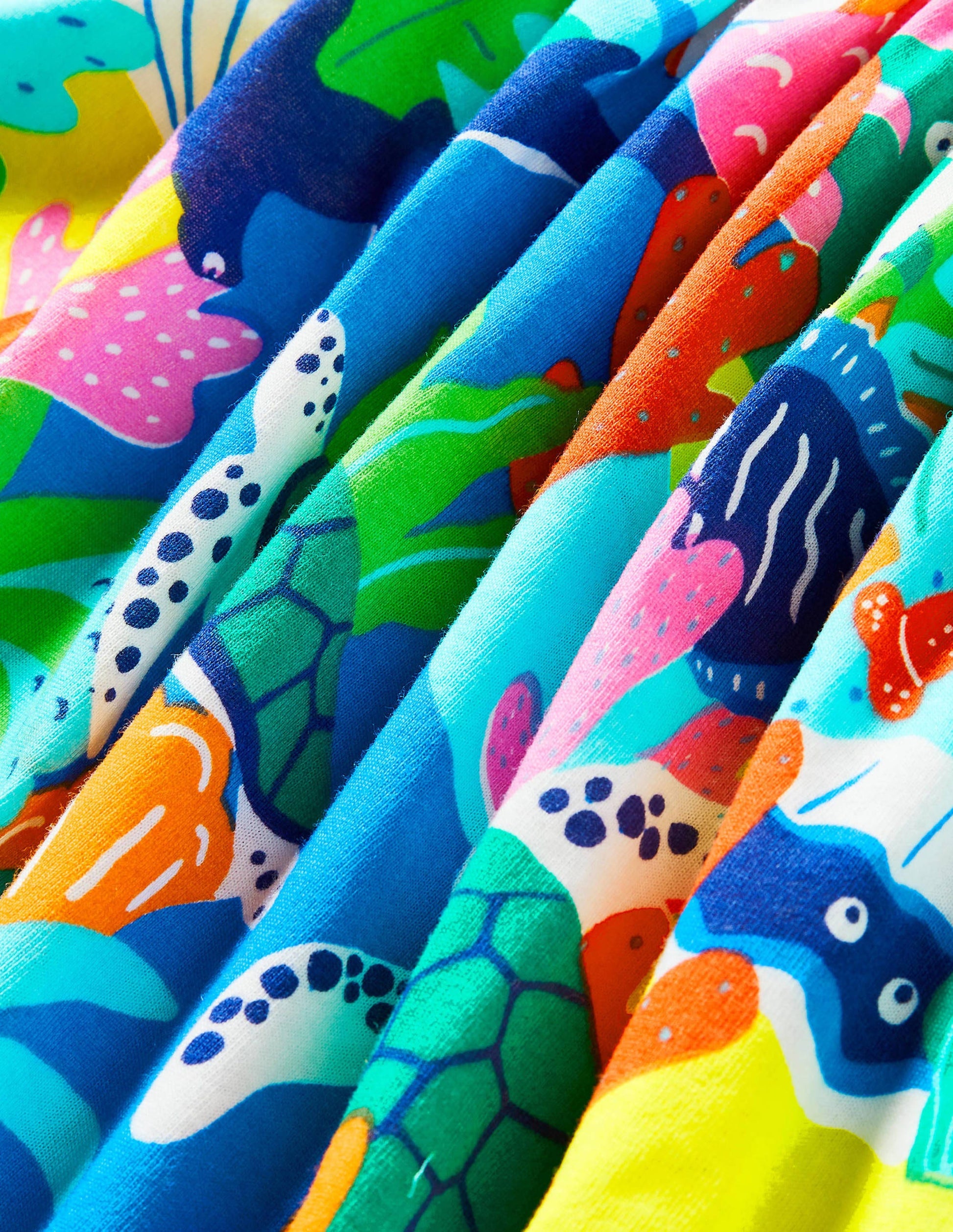 Robe fun en jersey à manches courtes-Récif arc-en-ciel multi-3