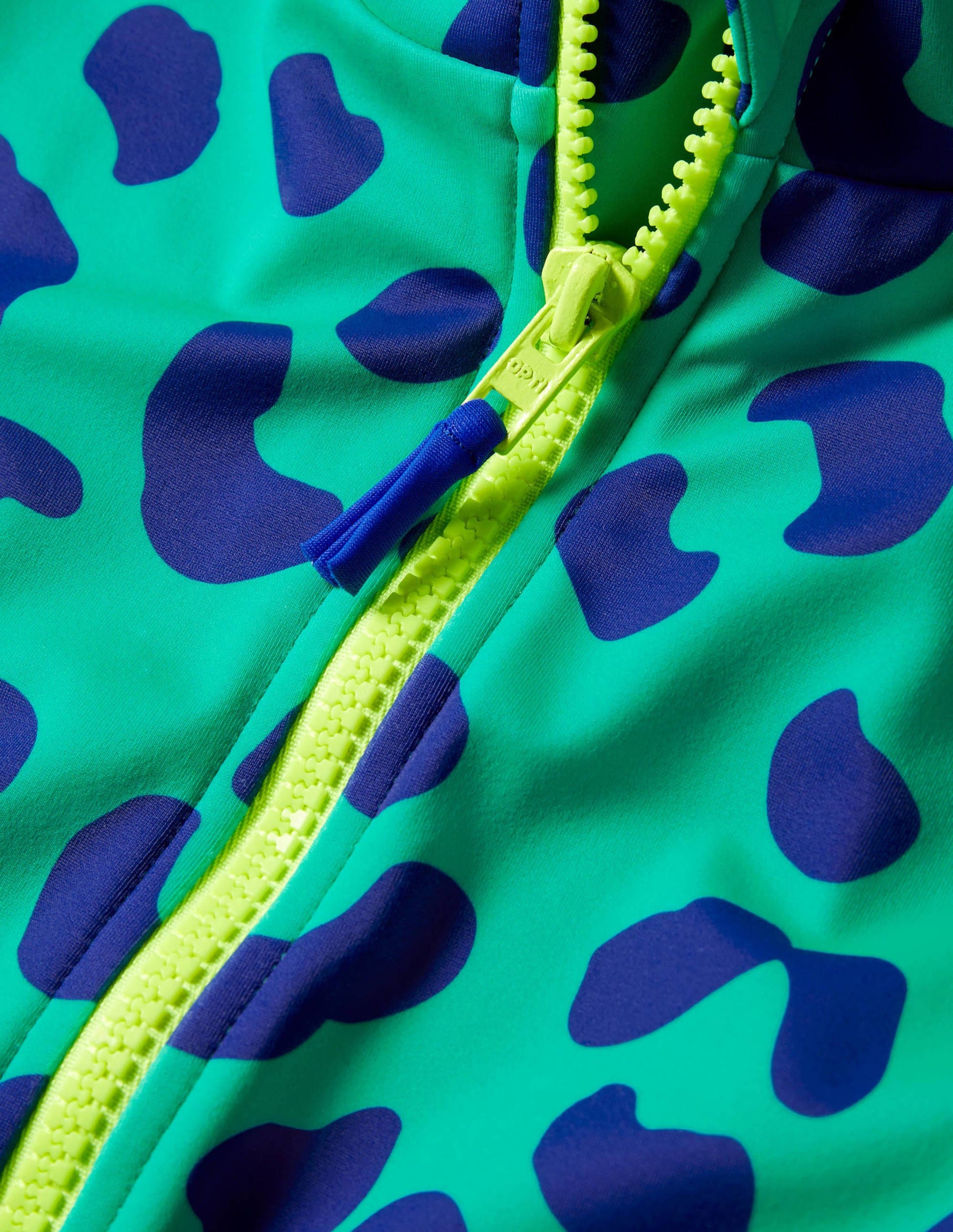 Maillot de bain à manches longues-Motif léopard vert tropical-3