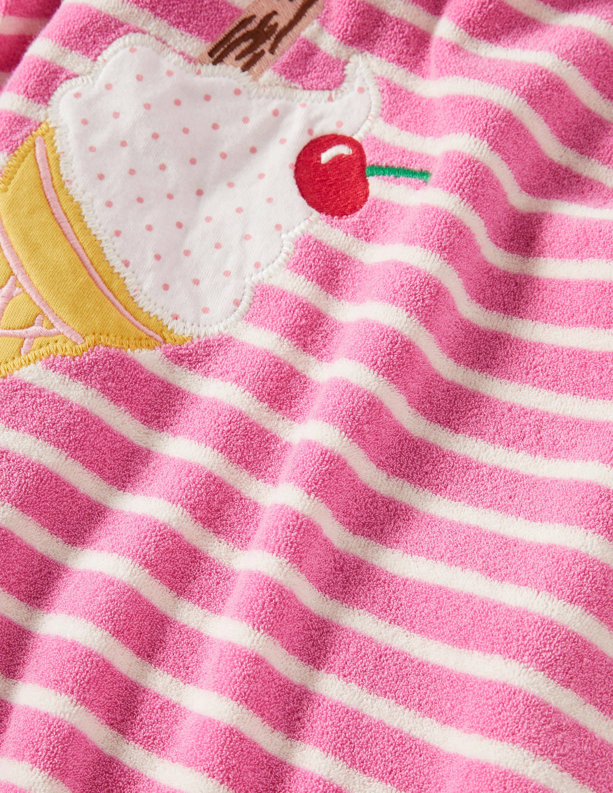 Robe de plage en éponge à appliqué-Glaces pétale vif/ivoire - Image 3