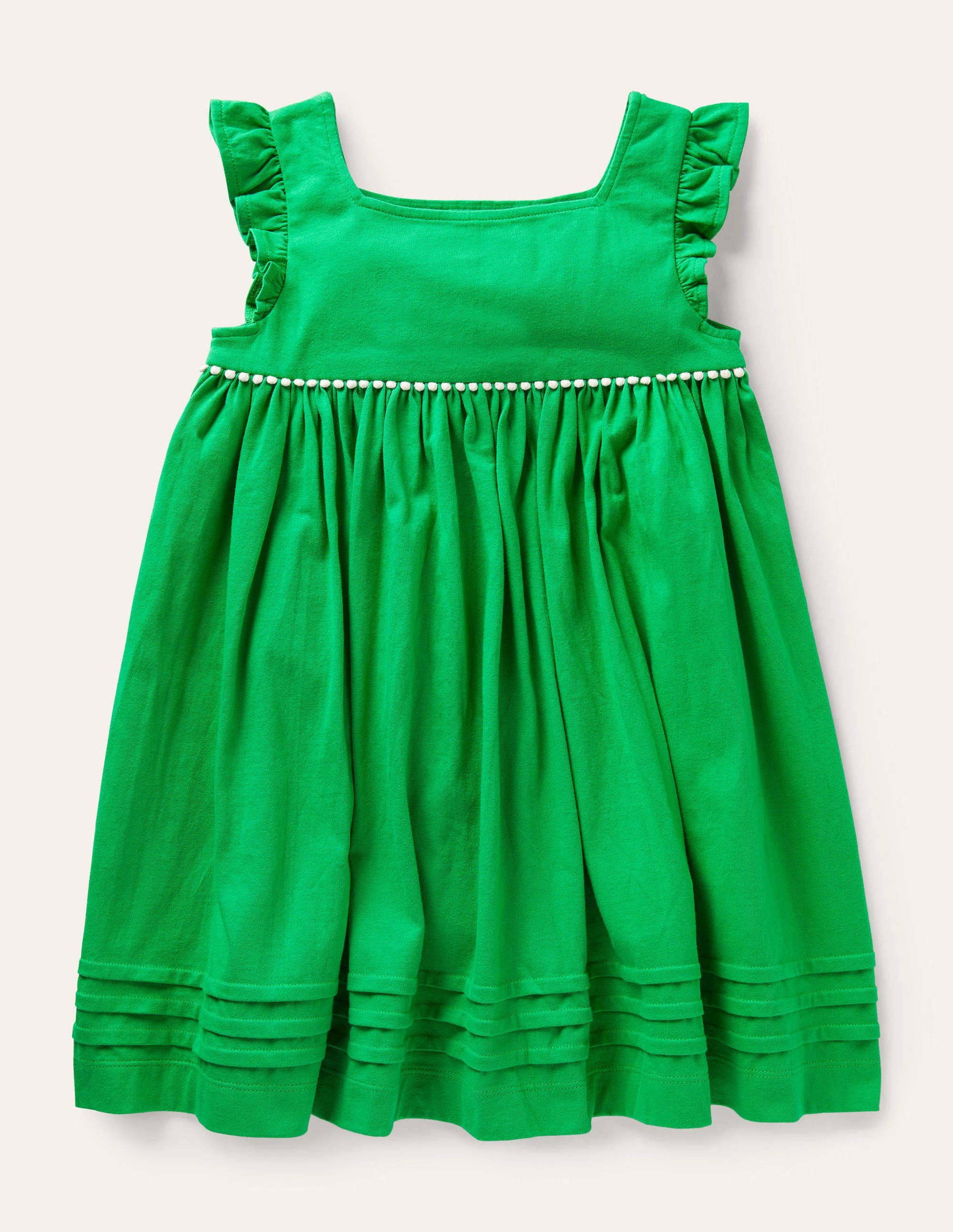 Robe en jersey à manches volantées-Poivron vert - Image 2