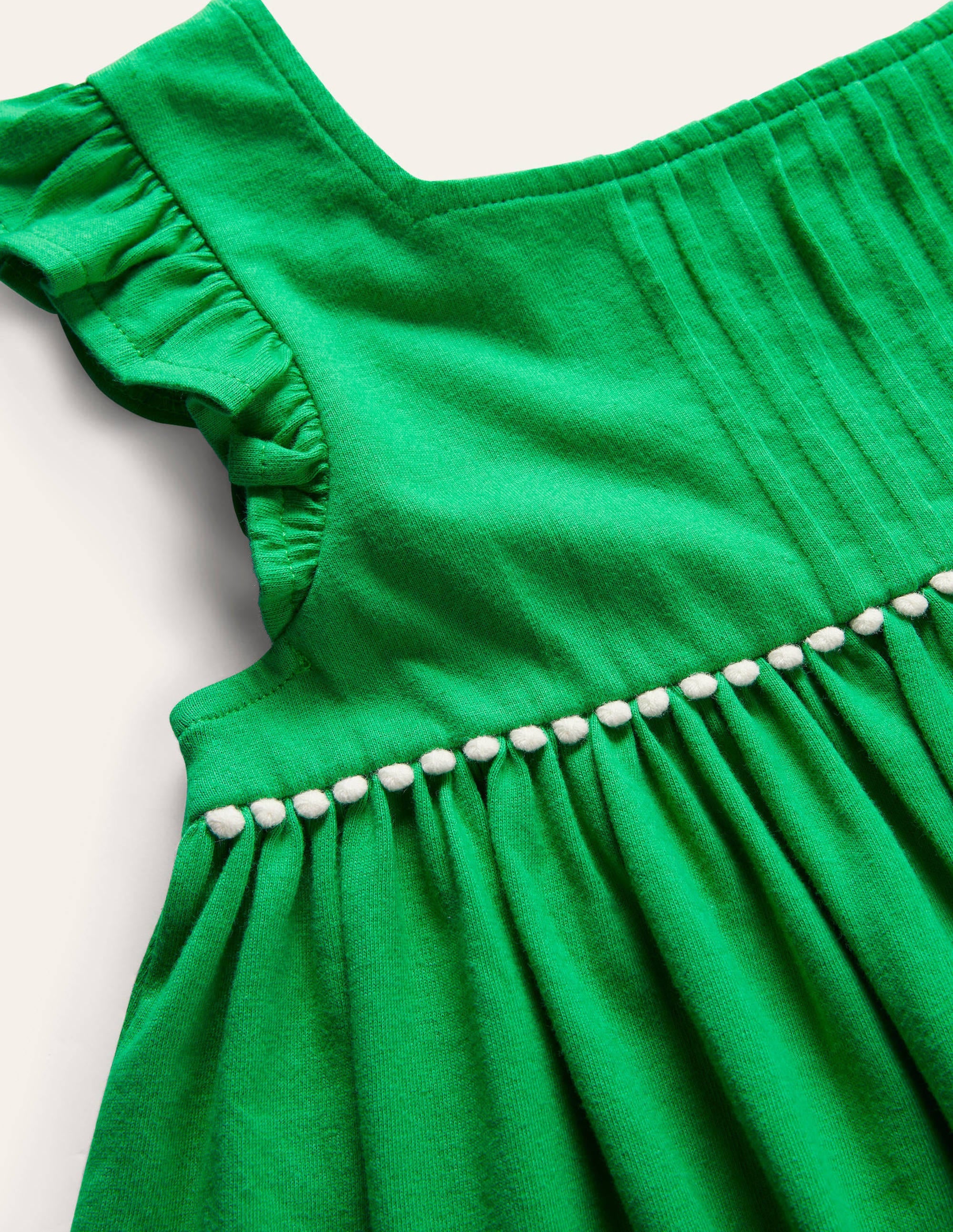 Robe en jersey à manches volantées-Poivron vert - Image 3