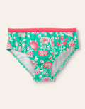 Bas de bikini à motif-Motif cachemire vert tropical