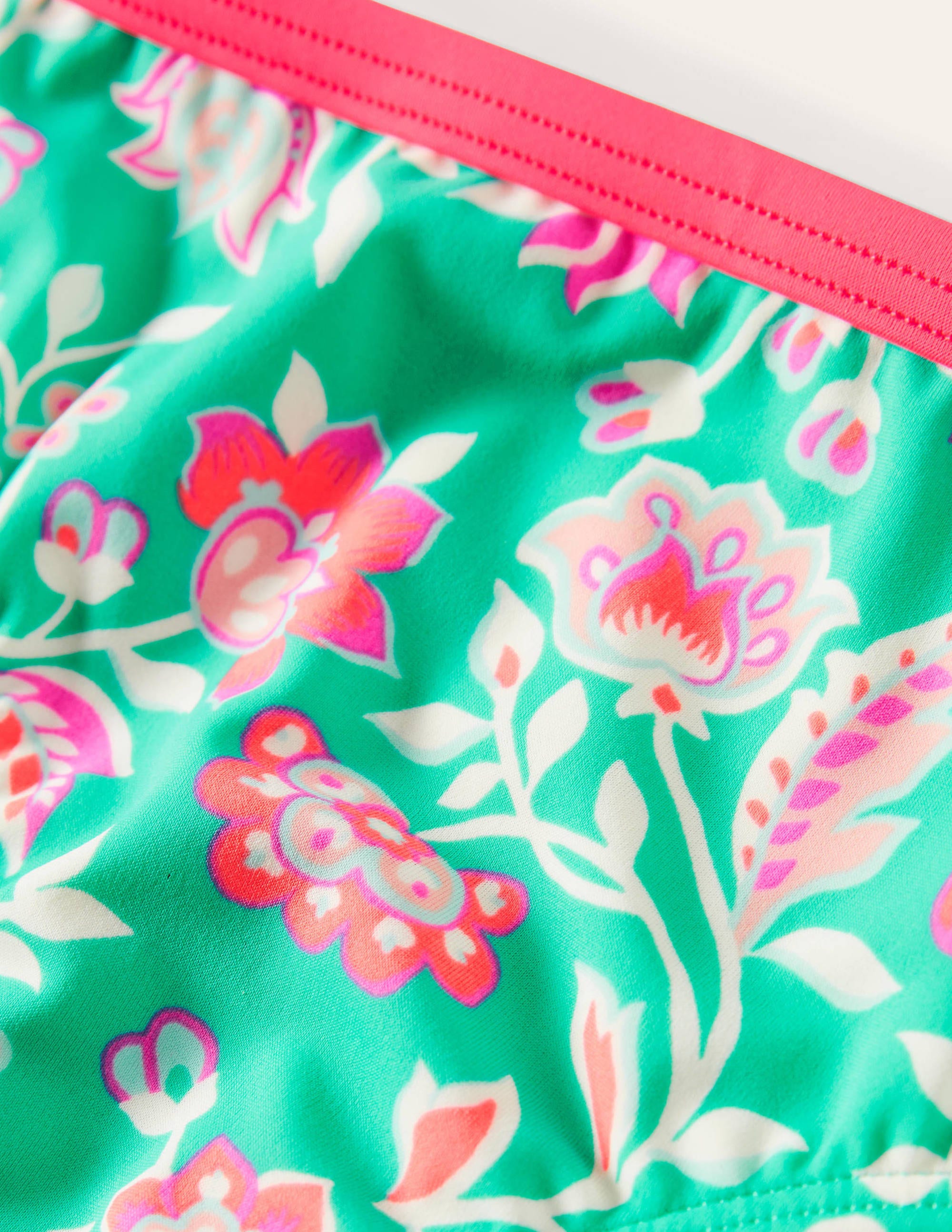 Bas de bikini à motif-Motif cachemire vert tropical - Image 3