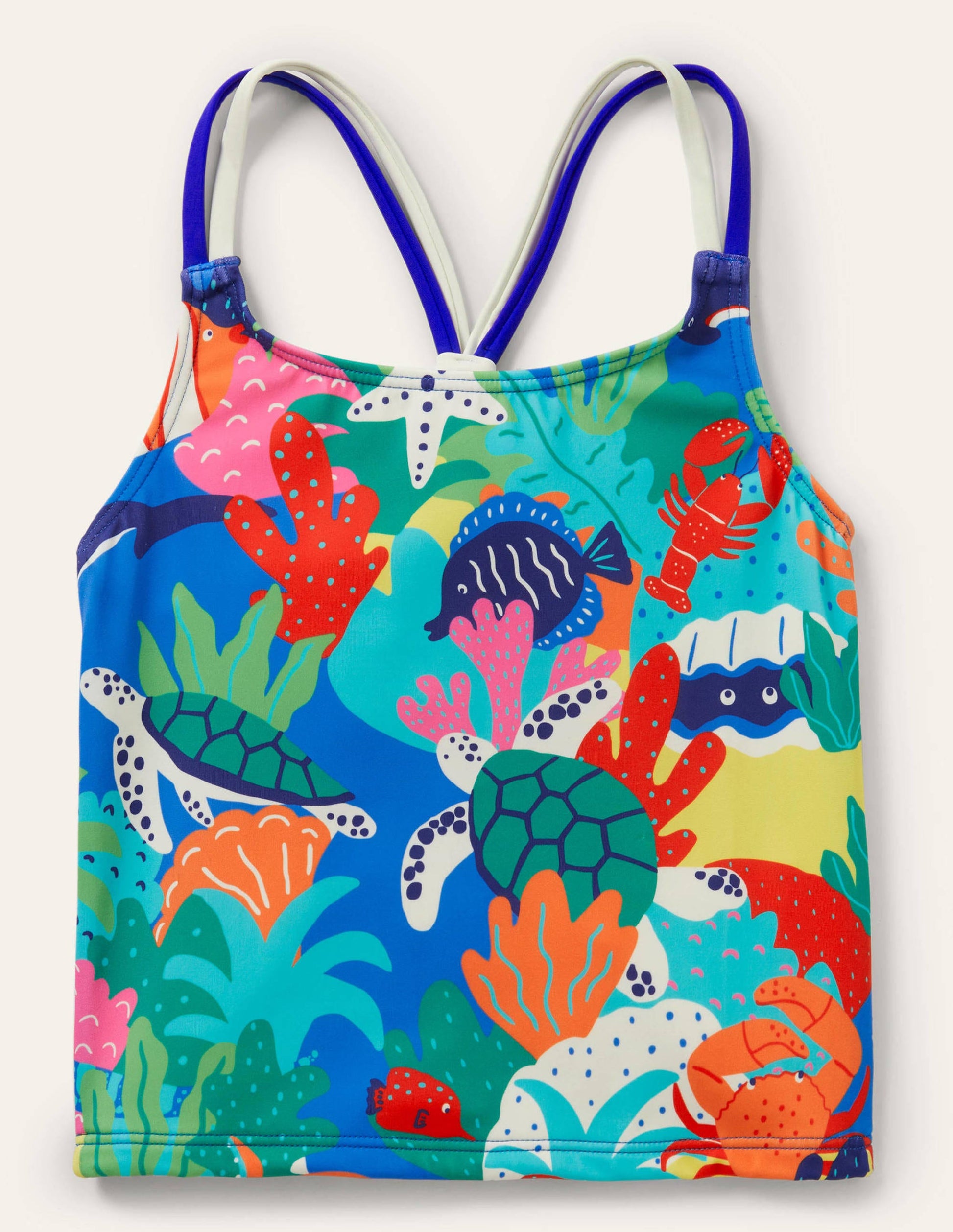 Haut de tankini à motif-Récif arc-en-ciel multi-1