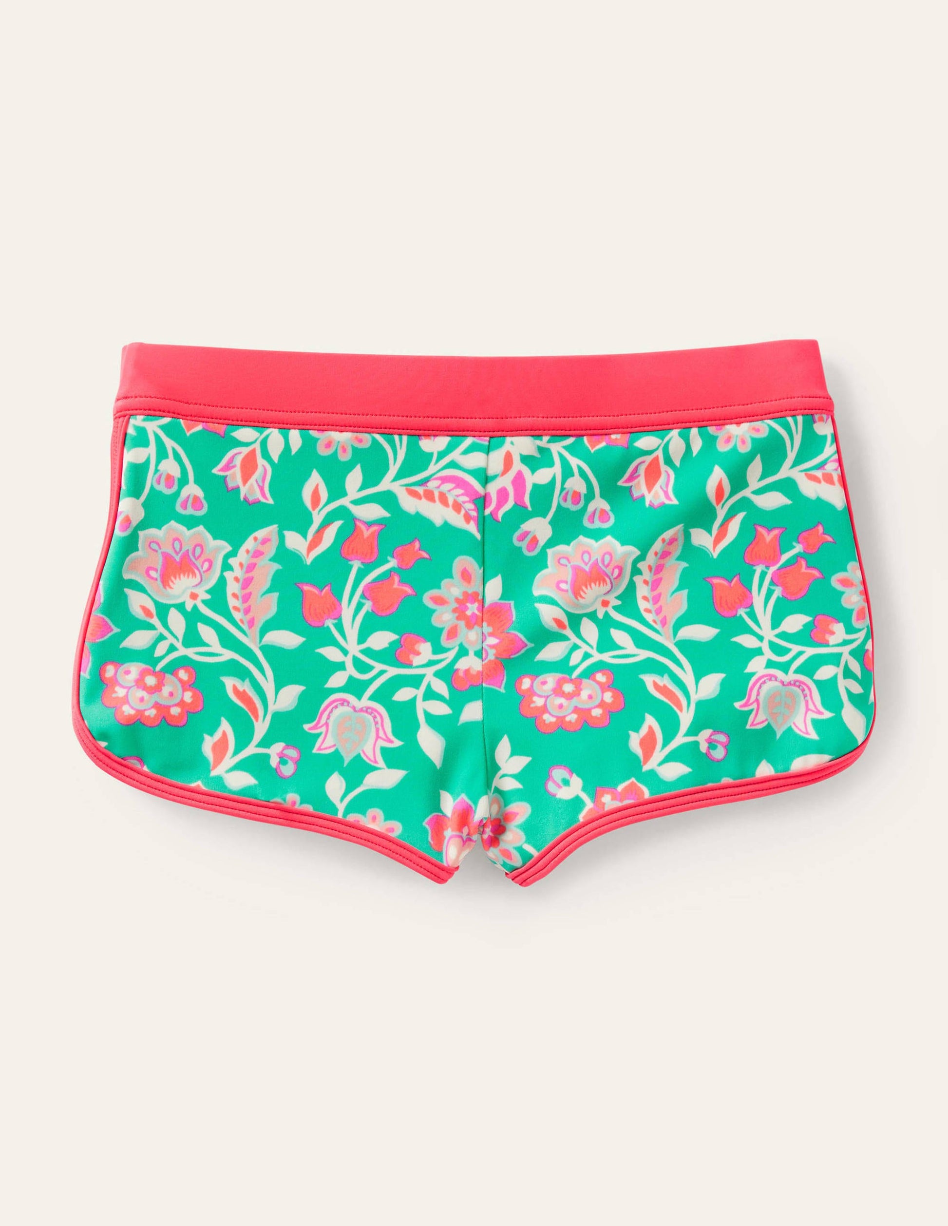 Short de bain à motif-Motif cachemire vert tropical-2