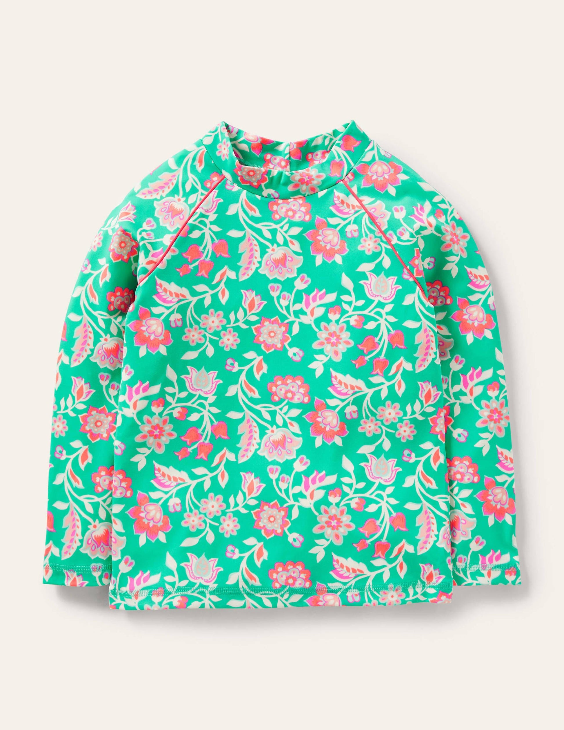 Haut de plage à motif-Motif cachemire vert tropical-1