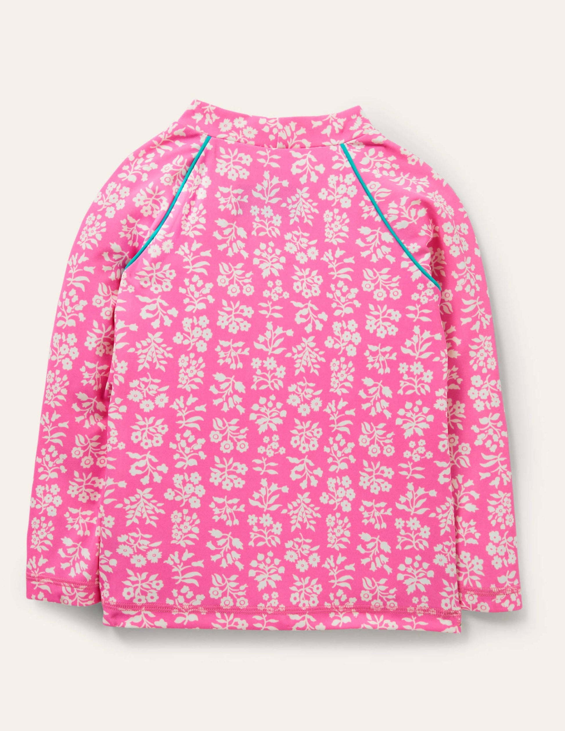 Haut de plage à motif-Motif xylographique rose fraise-2