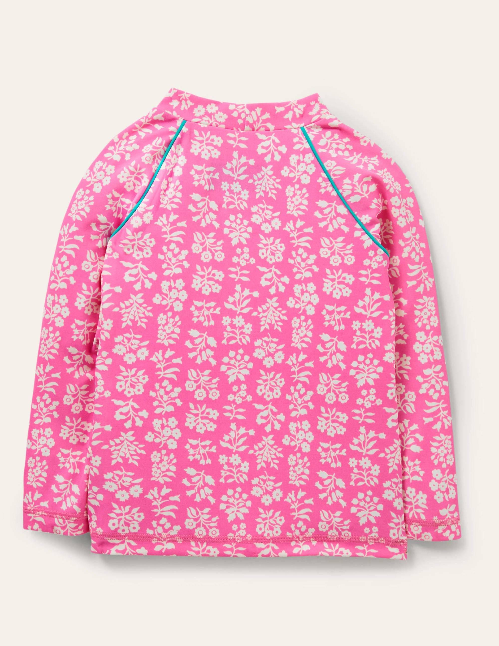 Haut de plage à motif-Motif xylographique rose fraise - Image 2