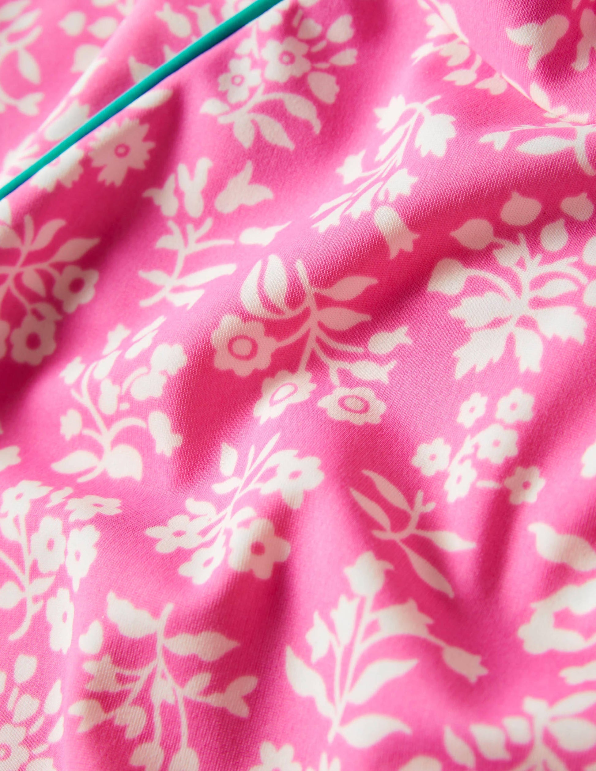 Haut de plage à motif-Motif xylographique rose fraise-3