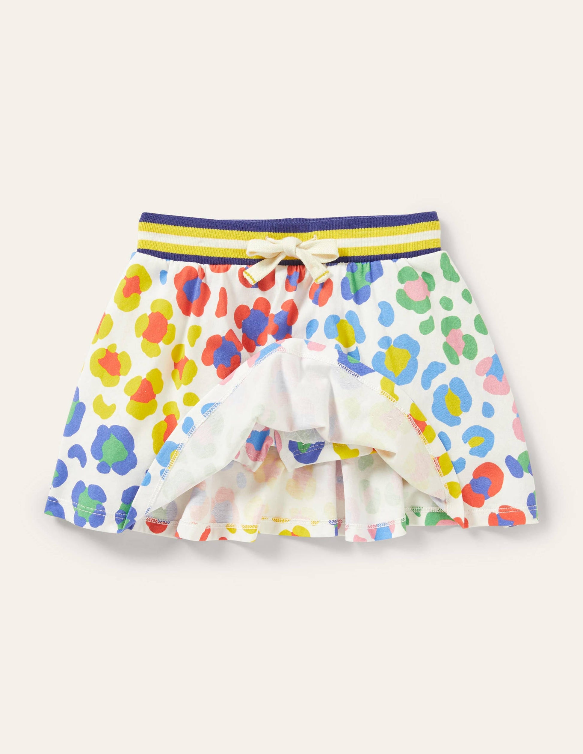 Gemusterter Jersey-Skort-Bunt, Mittleres Leopardenmuster-4
