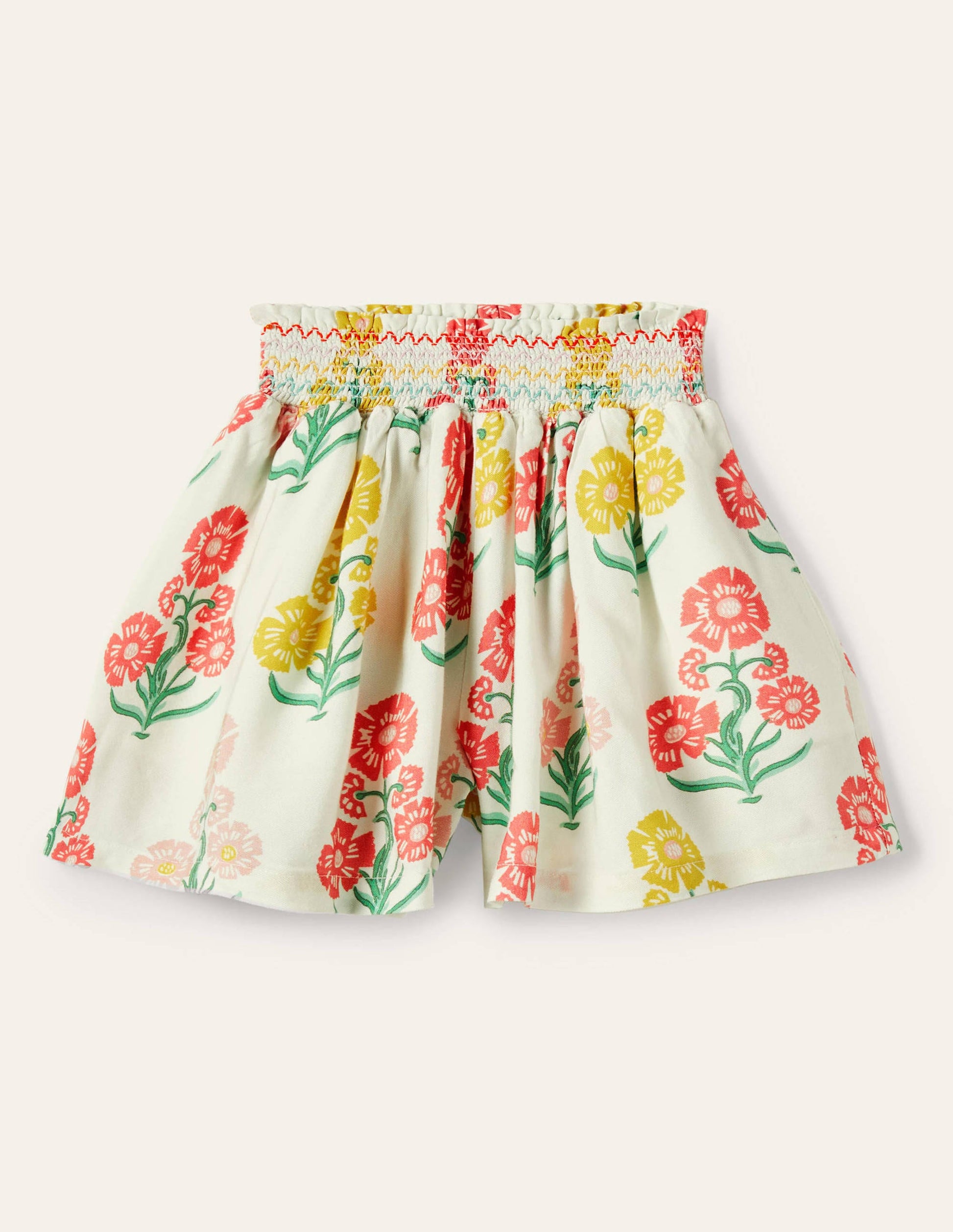 Jupe-culotte à taille froncée-Imprimé Molly Mahon floral-1