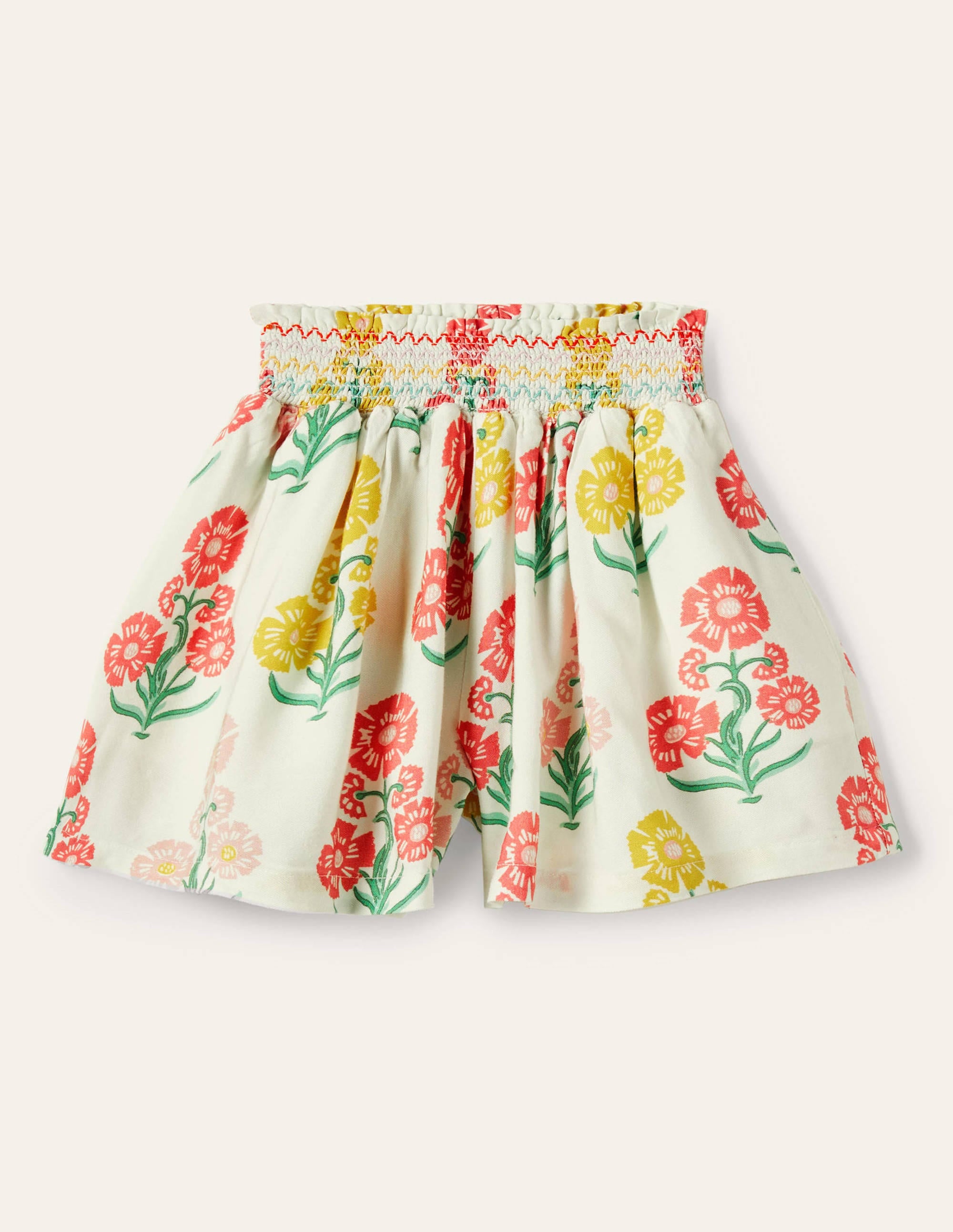 Jupe-culotte à taille froncée-Imprimé Molly Mahon floral - Image 1