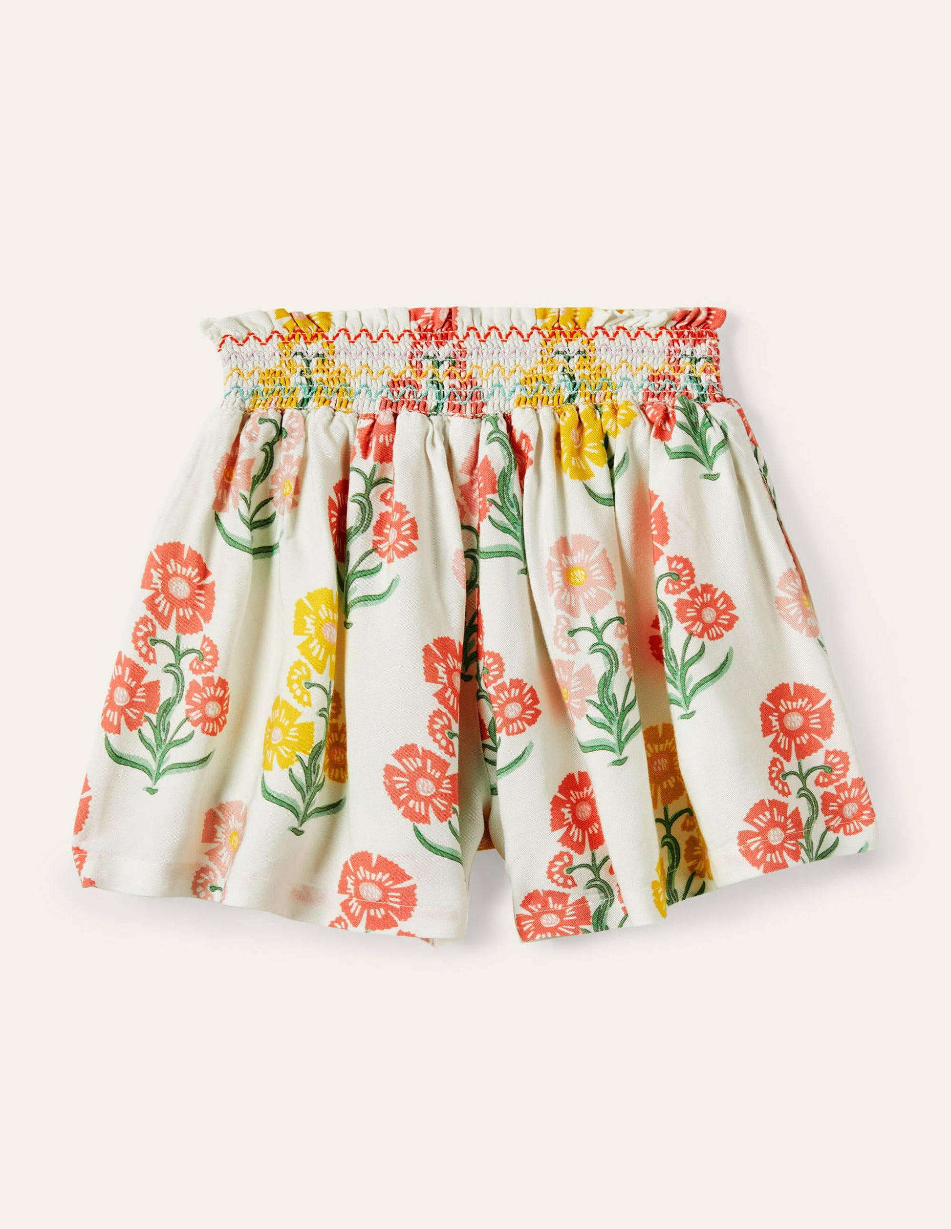 Jupe-culotte à taille froncée-Imprimé Molly Mahon floral-2