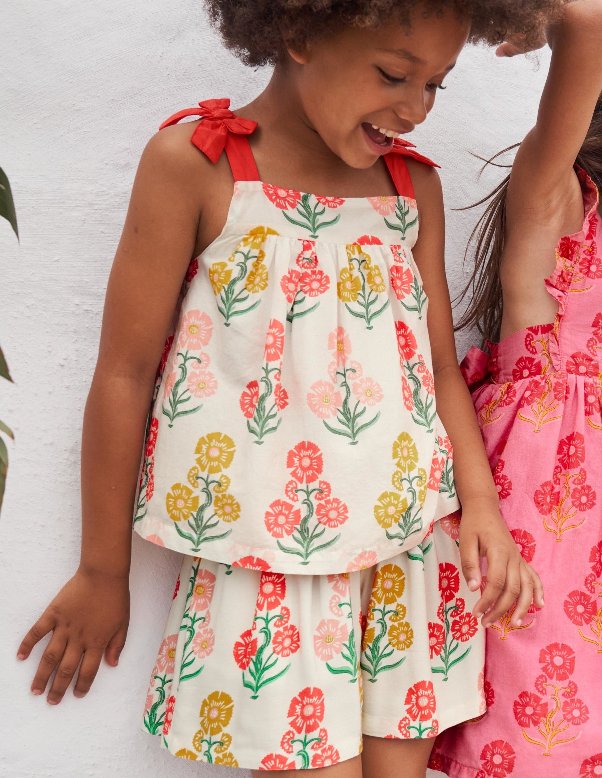 Jupe-culotte à taille froncée-Imprimé Molly Mahon floral-6