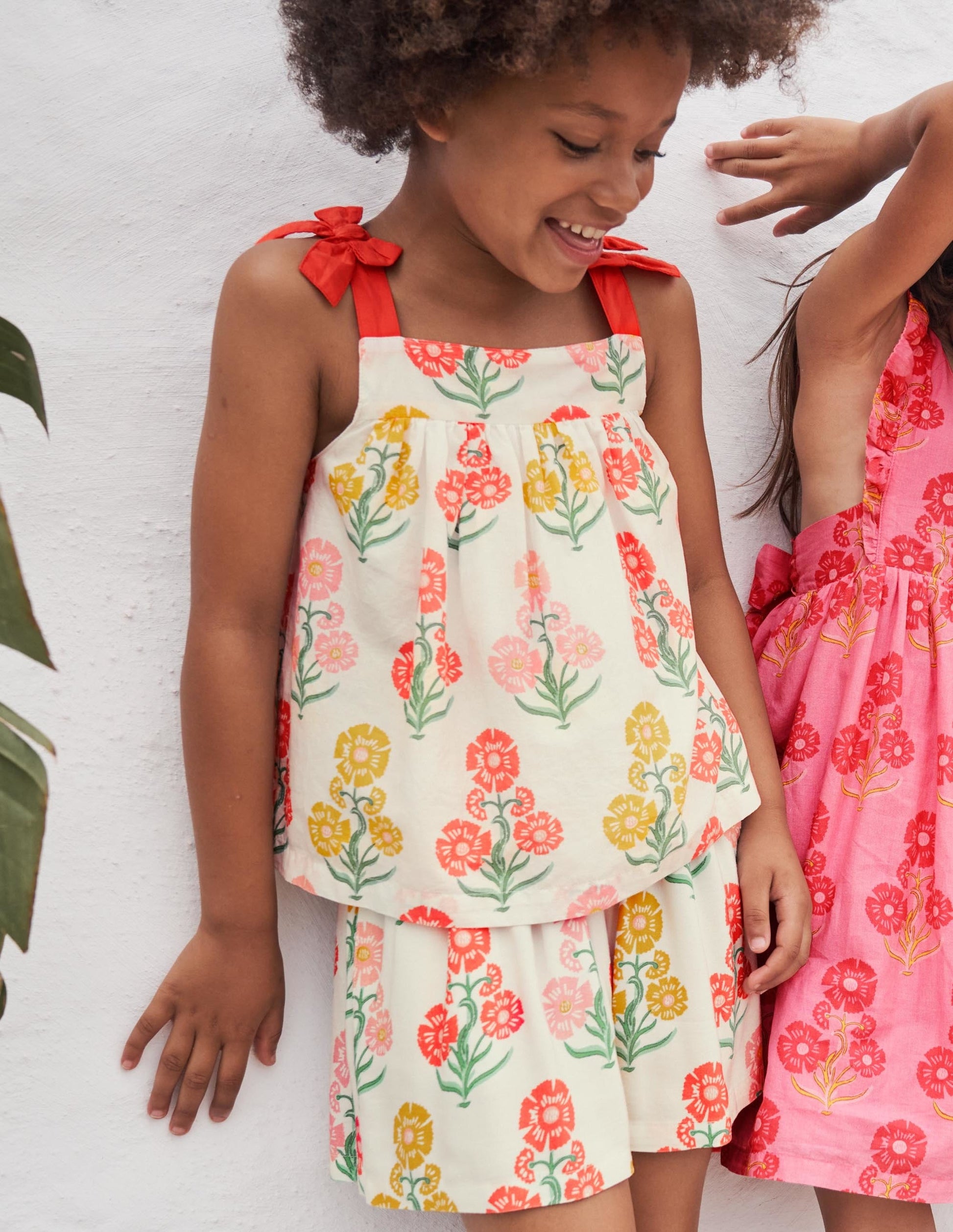 Jupe-culotte à taille froncée-Imprimé Molly Mahon floral-7