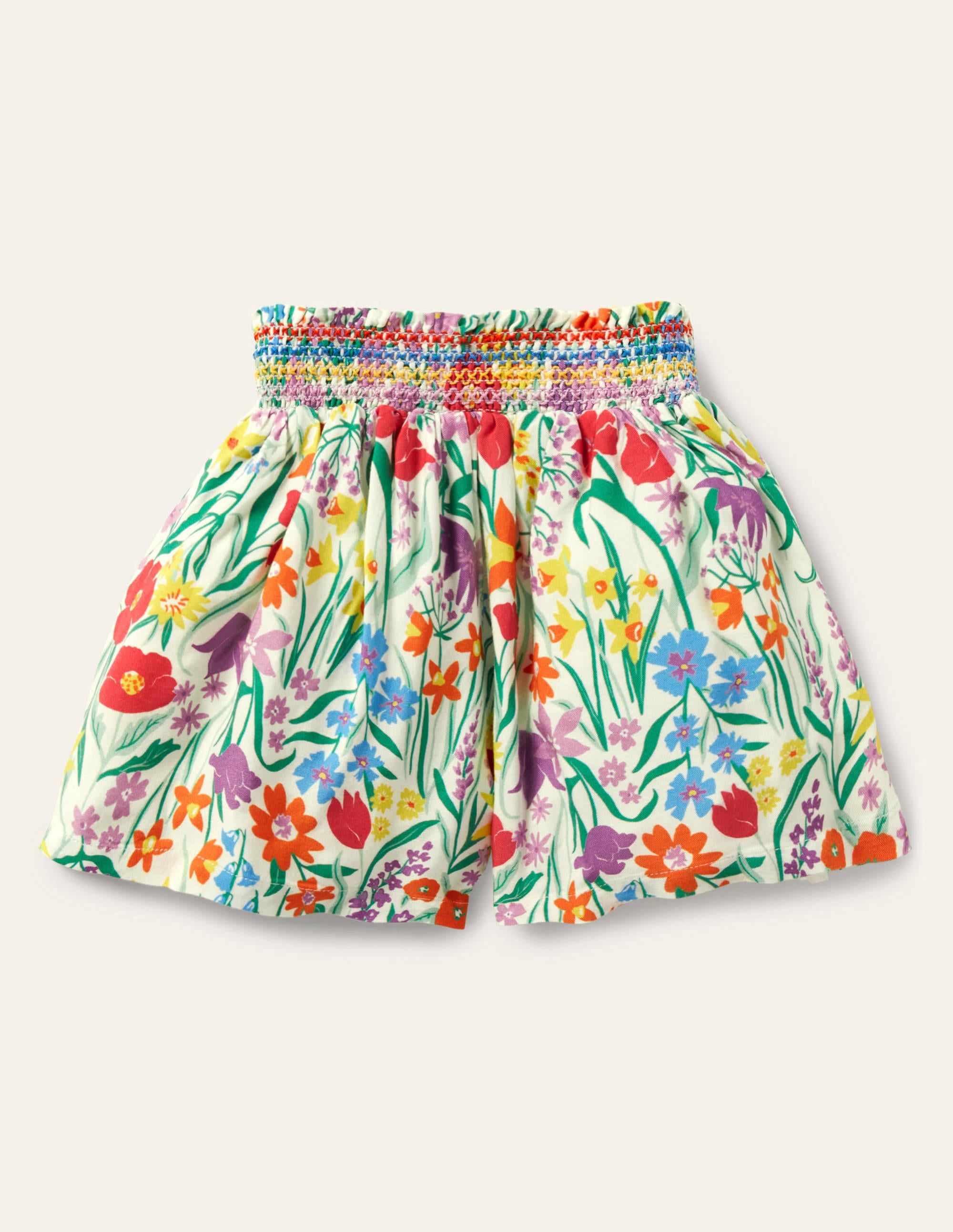 Jupe-culotte à taille froncée-Motif Spring Meadow multi - Image 2
