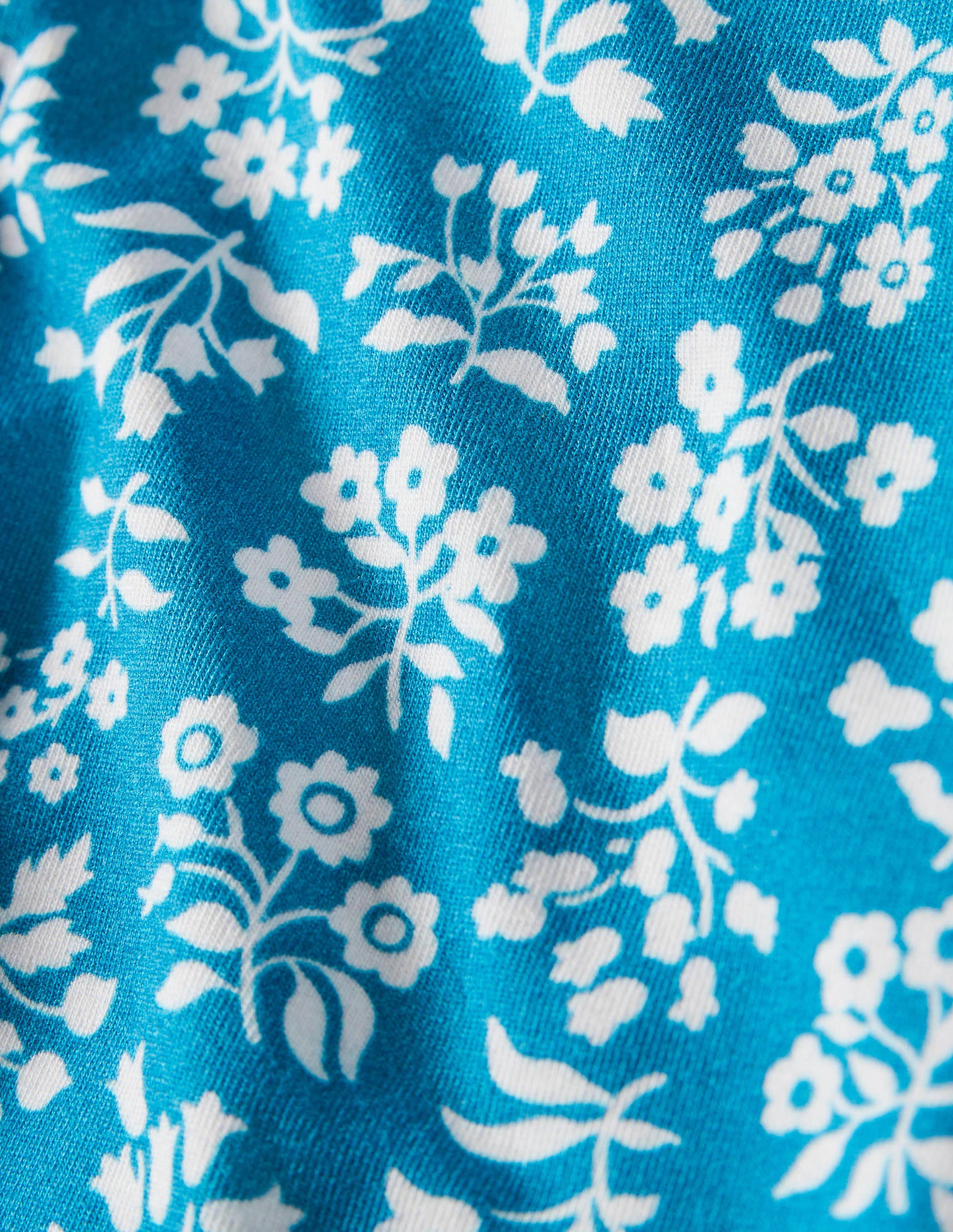 Legging court fun-Motif xylographique bleu Bahamas - Image 3