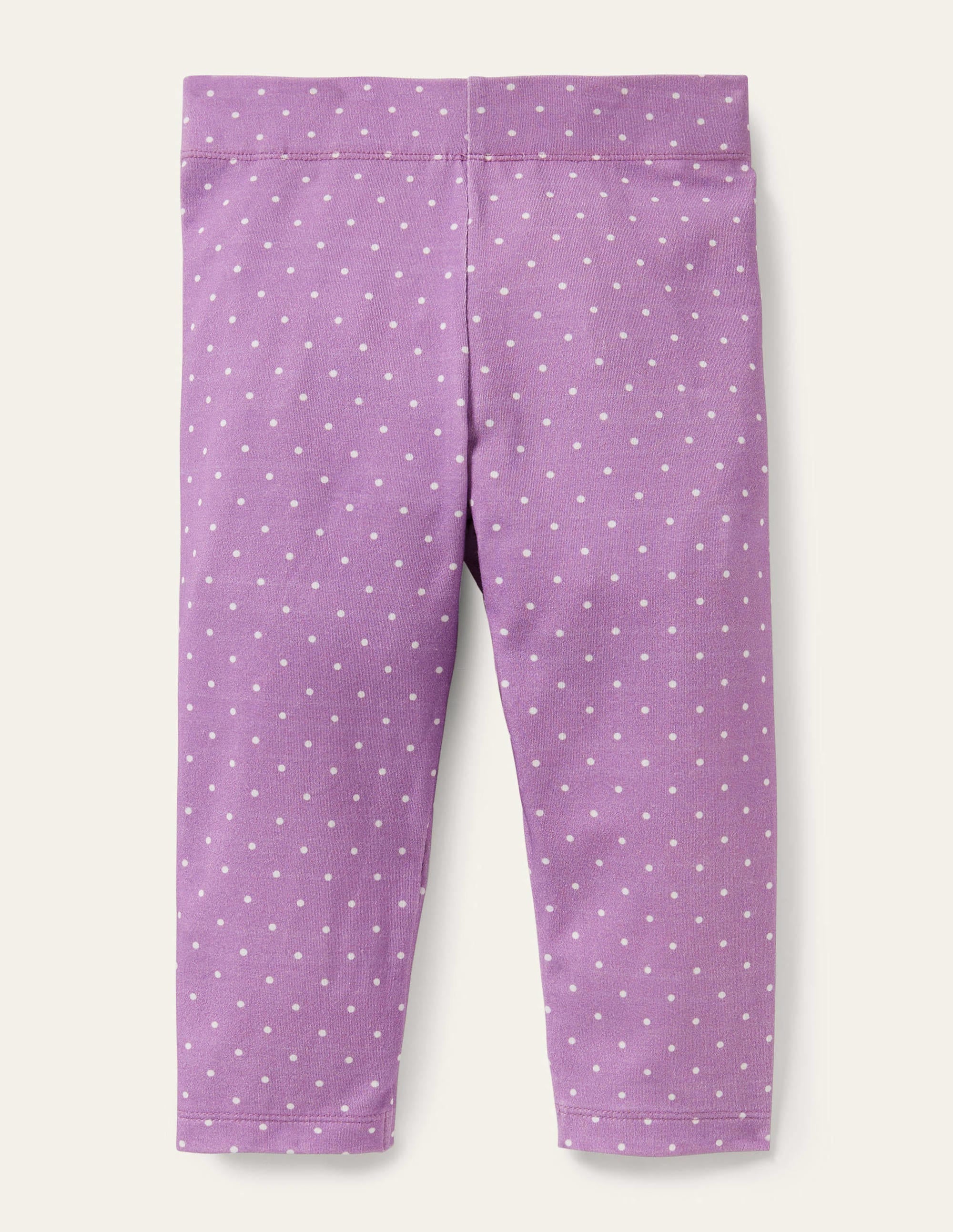 Legging court fun-Petits pois ivoire violet froid - Image 1