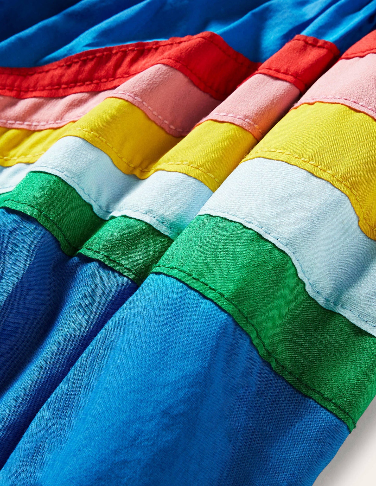 Kleid aus einer Webmischung mit Applikation-Marokkoblau/Naturweiß, Wal