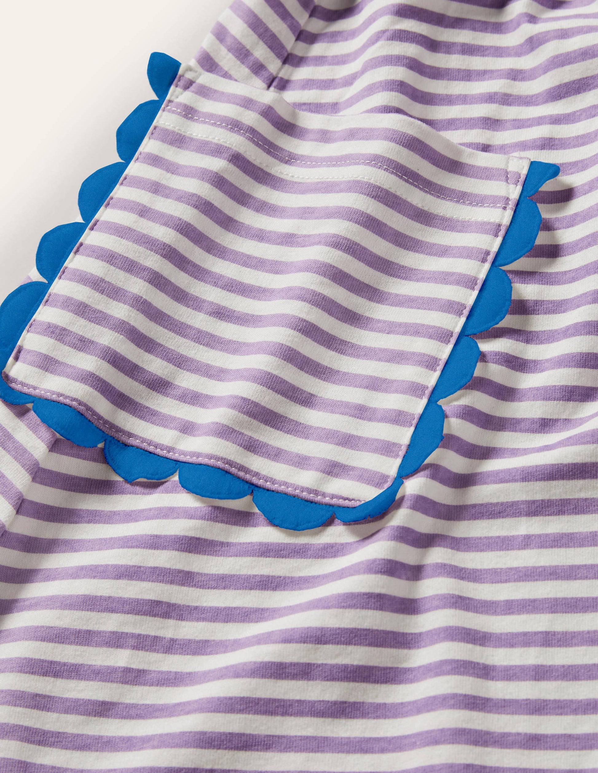 Robe en jersey avec bordures décorées-Blanc/violet froid-3