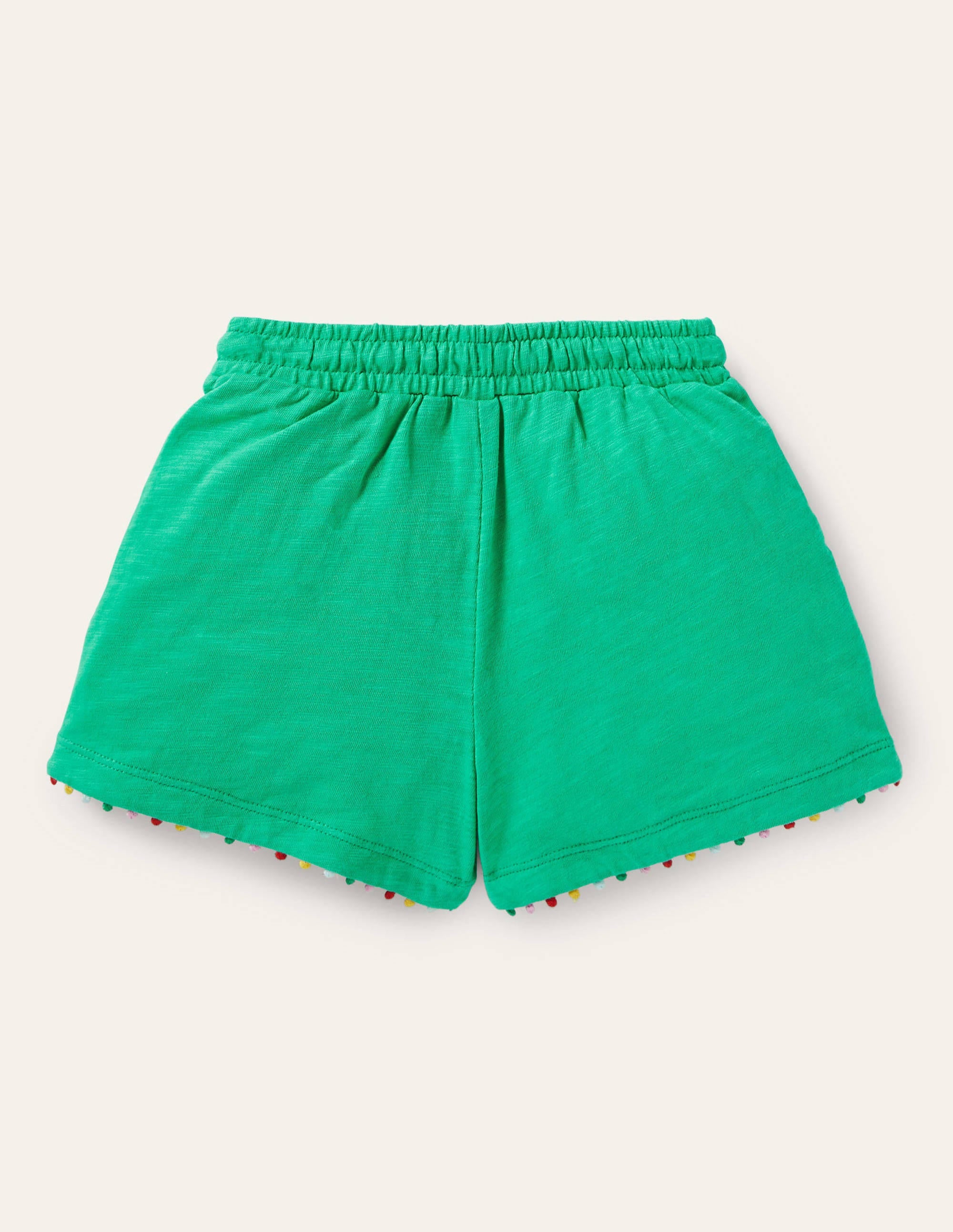 Short Charlie en jersey à pompons-Vert tropical - Image 2