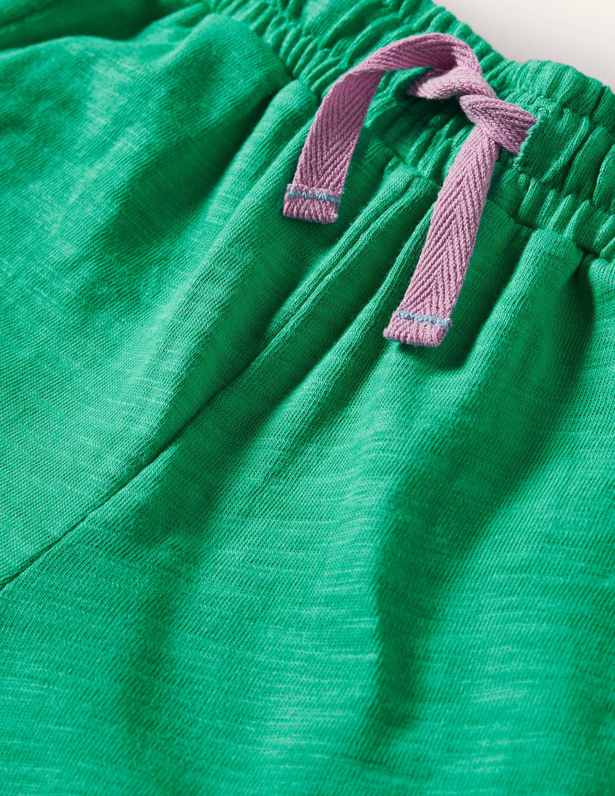 Short Charlie en jersey à pompons-Vert tropical - Image 3