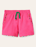 Charlie Jersey-Shorts mit Bommeln-Tutti-Frutti-Pink