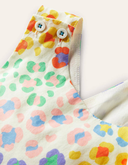 Kleid mit überkreuzten Rückenträgern-Bunt, Leopardenmuster-4
