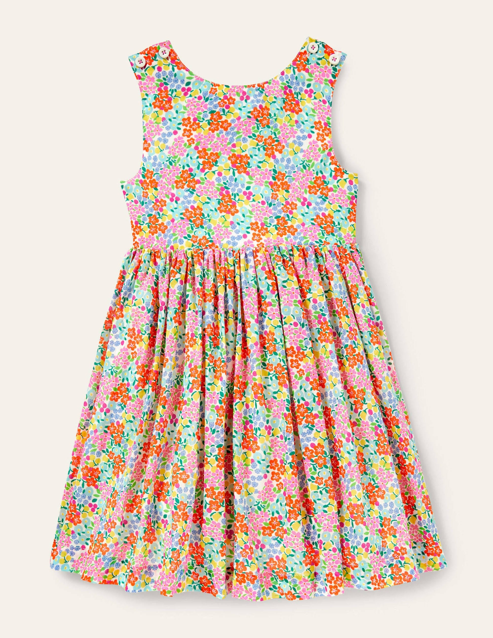 Robe croisée dans le dos-Motif floral tropical multi-1