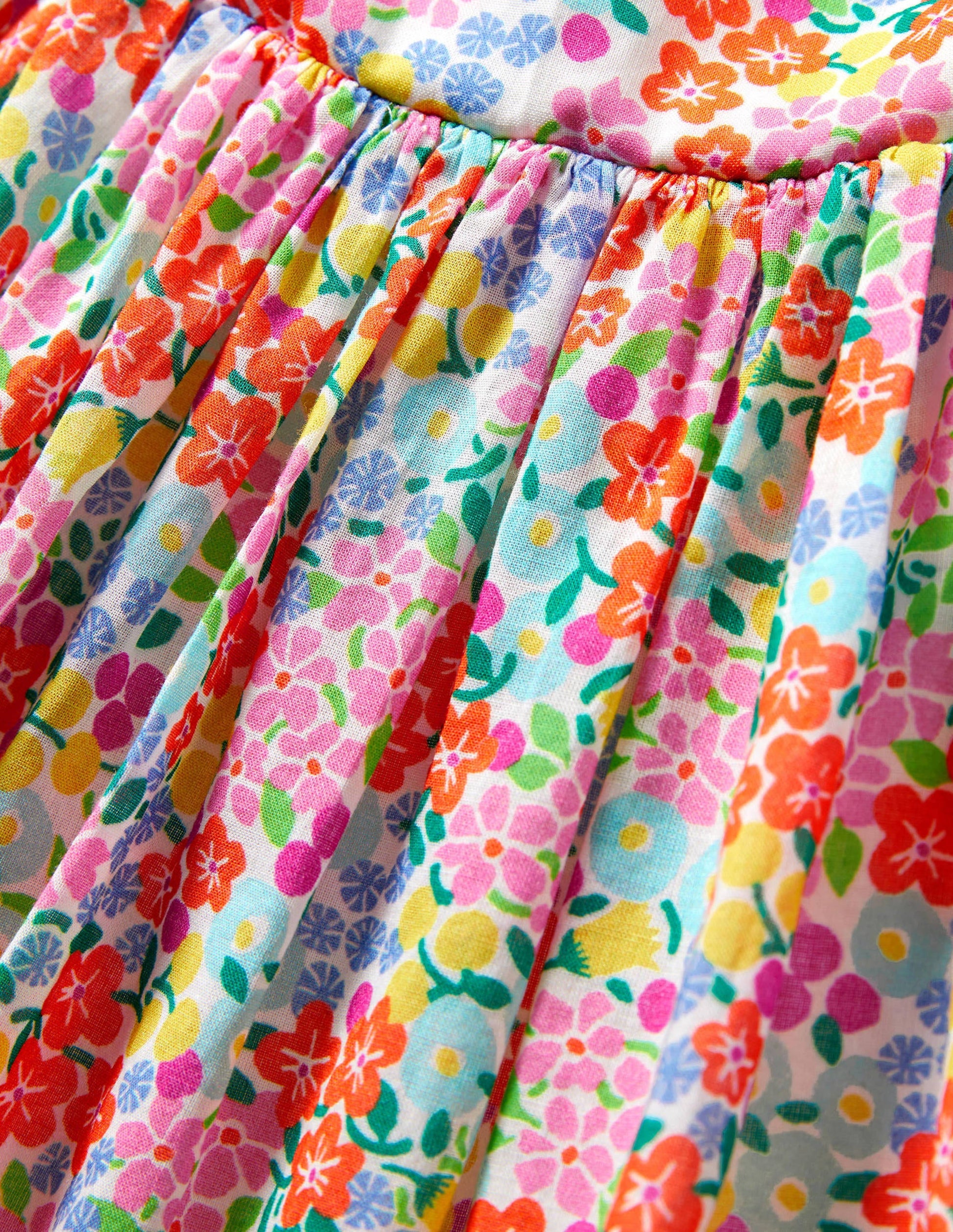 Robe croisée dans le dos-Motif floral tropical multi-3