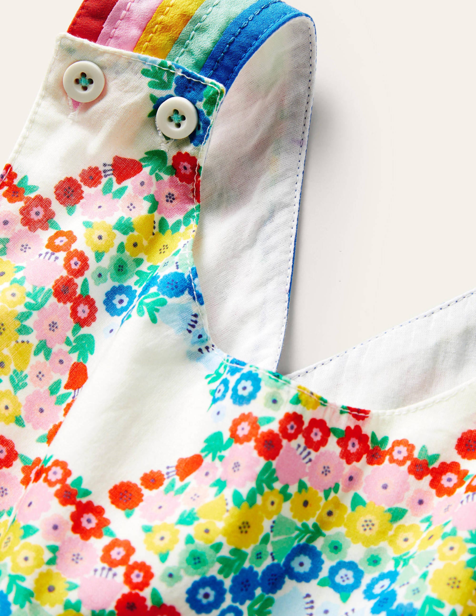 Cross-back Dress-Multi Rainbow Floral - Image 3