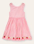 Kleid mit überkreuzten Rückenträgern-Hellrosa/Naturweiß