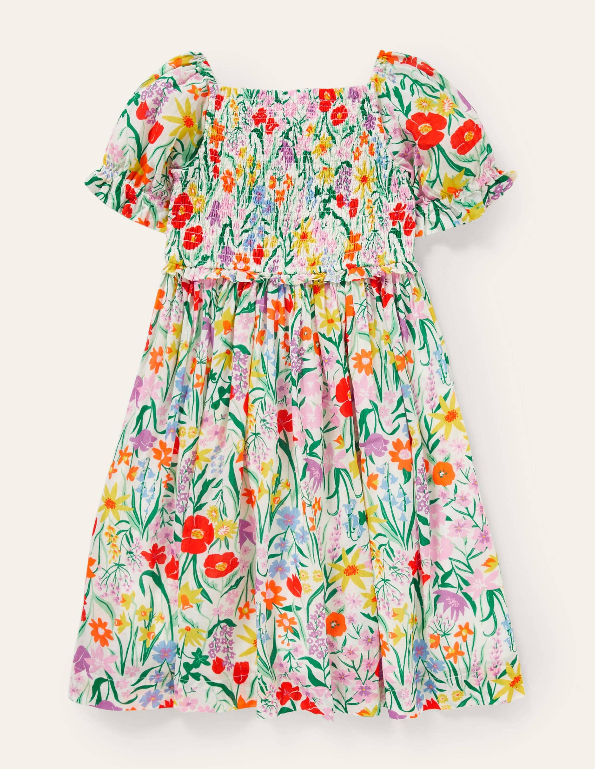 Robe florale à smocks-Motif Spring Meadow multi - Image 2