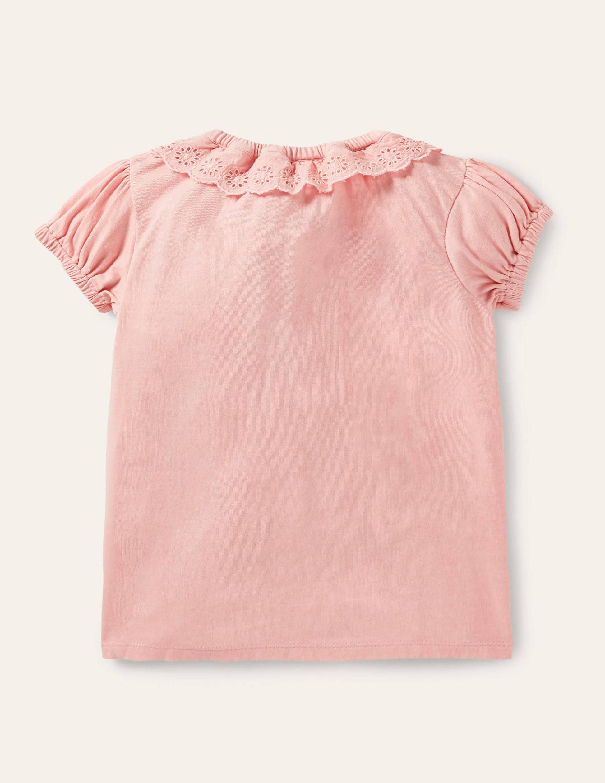 Top en jersey avec col en broderie anglaise-Rose boto-2