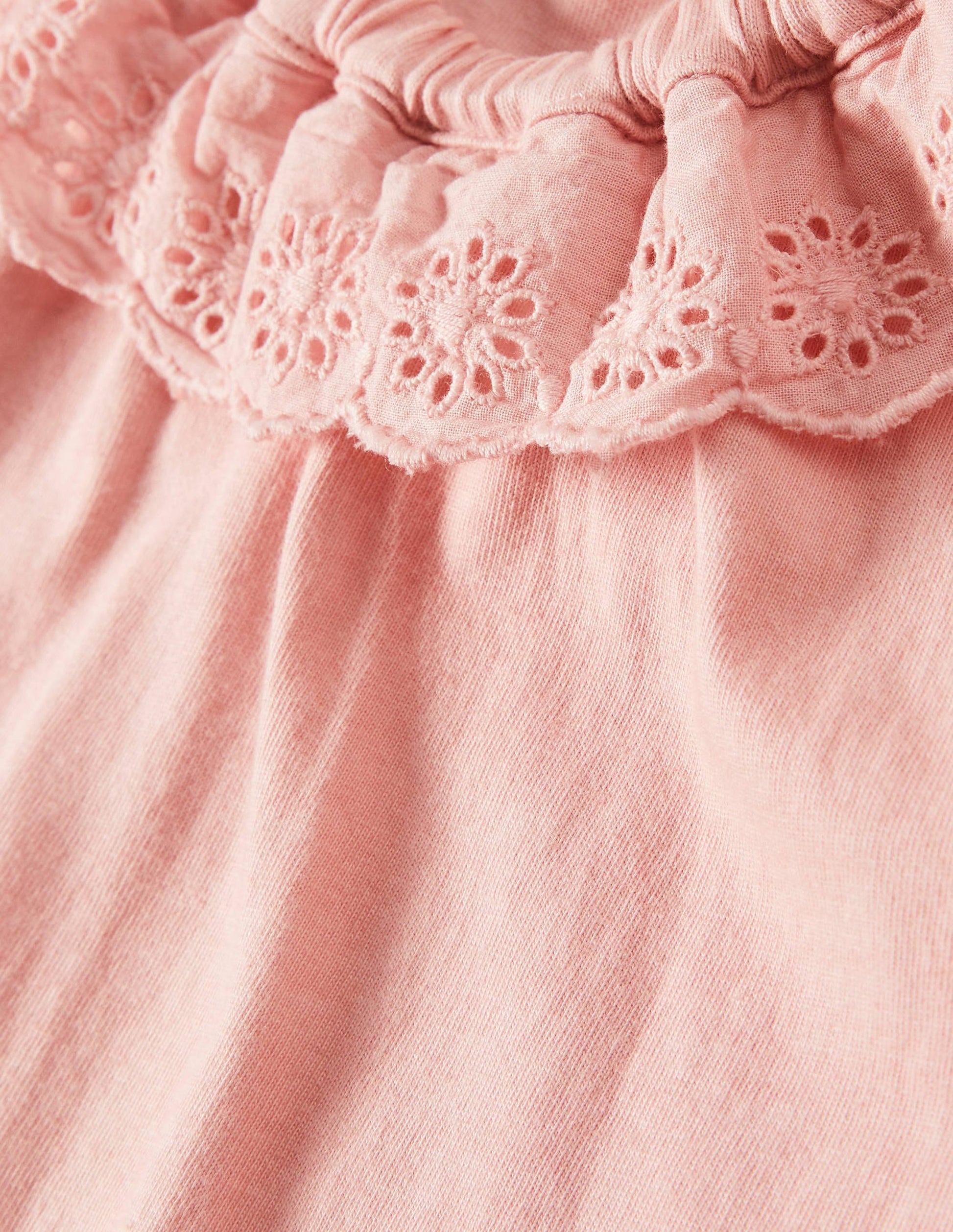 Top en jersey avec col en broderie anglaise-Rose boto-3