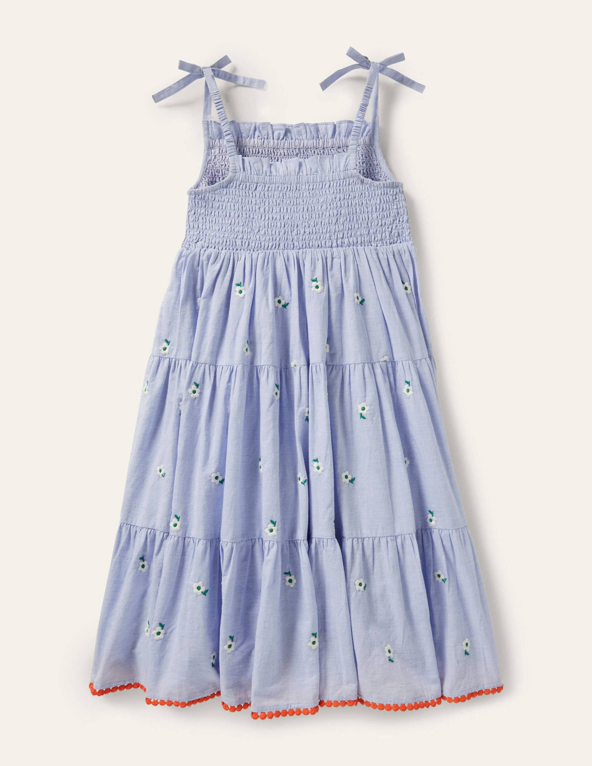 Robe d'été volantée-Chambray-2
