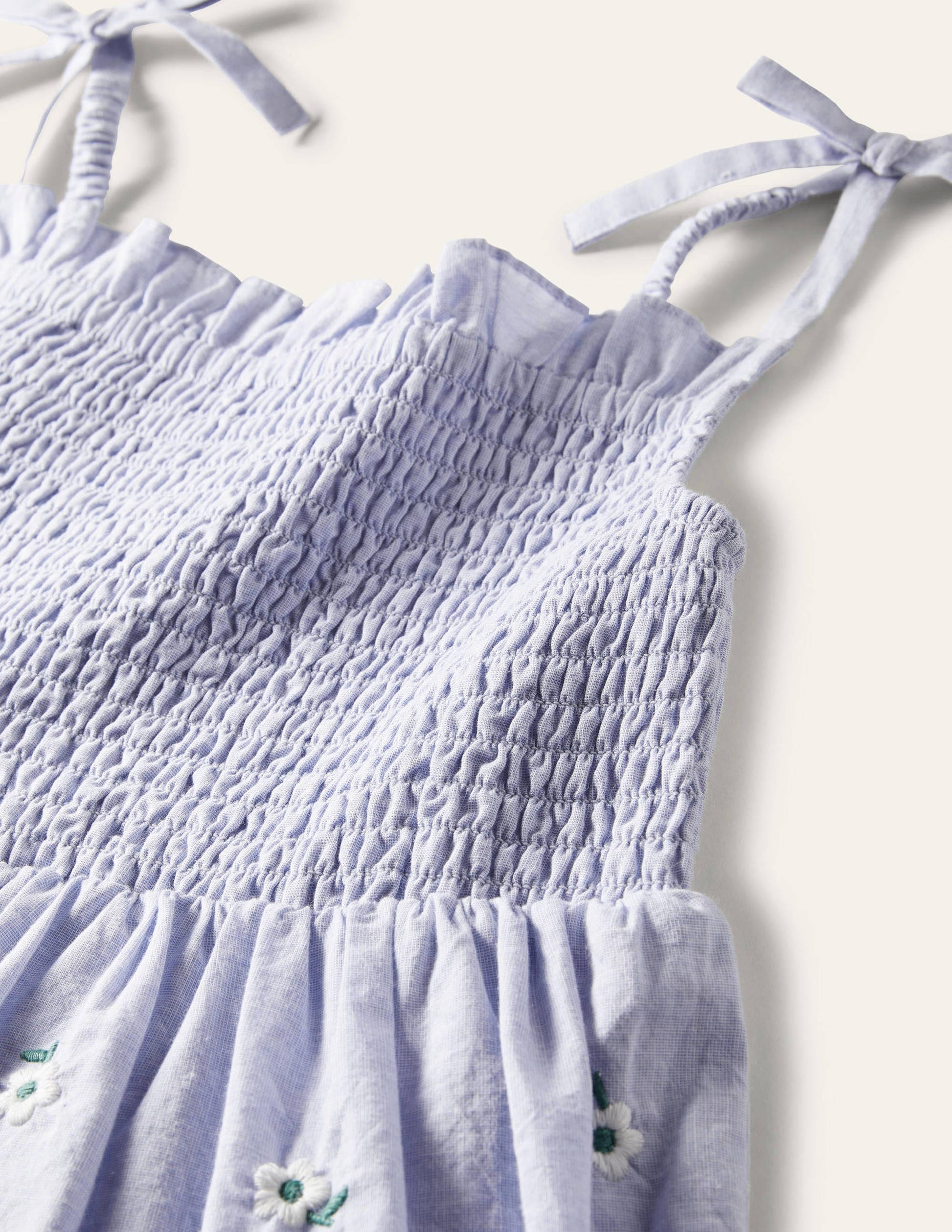 Robe d'été volantée-Chambray-3