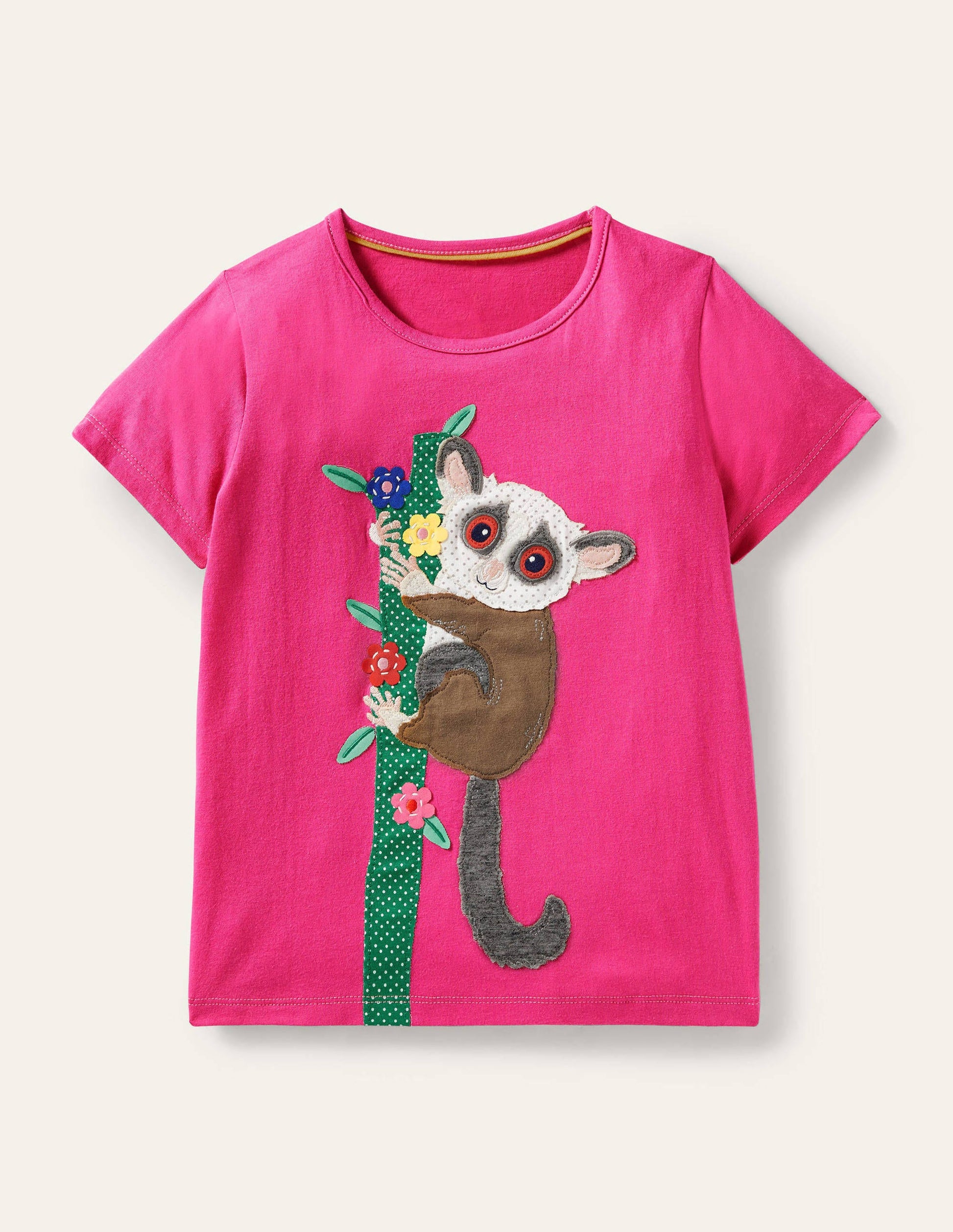 Short-sleeved Appliqué T-shirt-Tutti Fruity Bush Baby-1