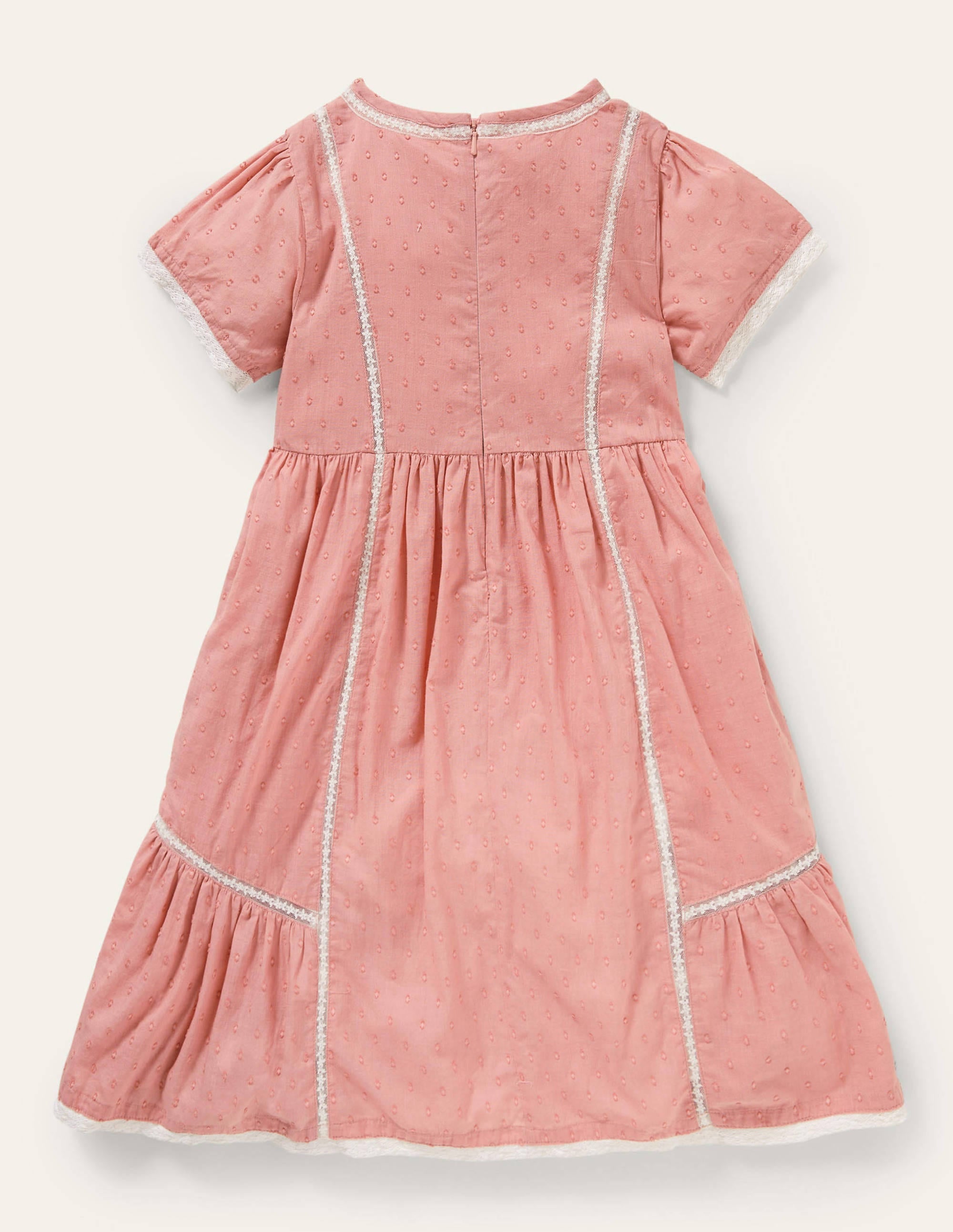 Embroidered Nostalgic Dress-Almond Pink - Image 2